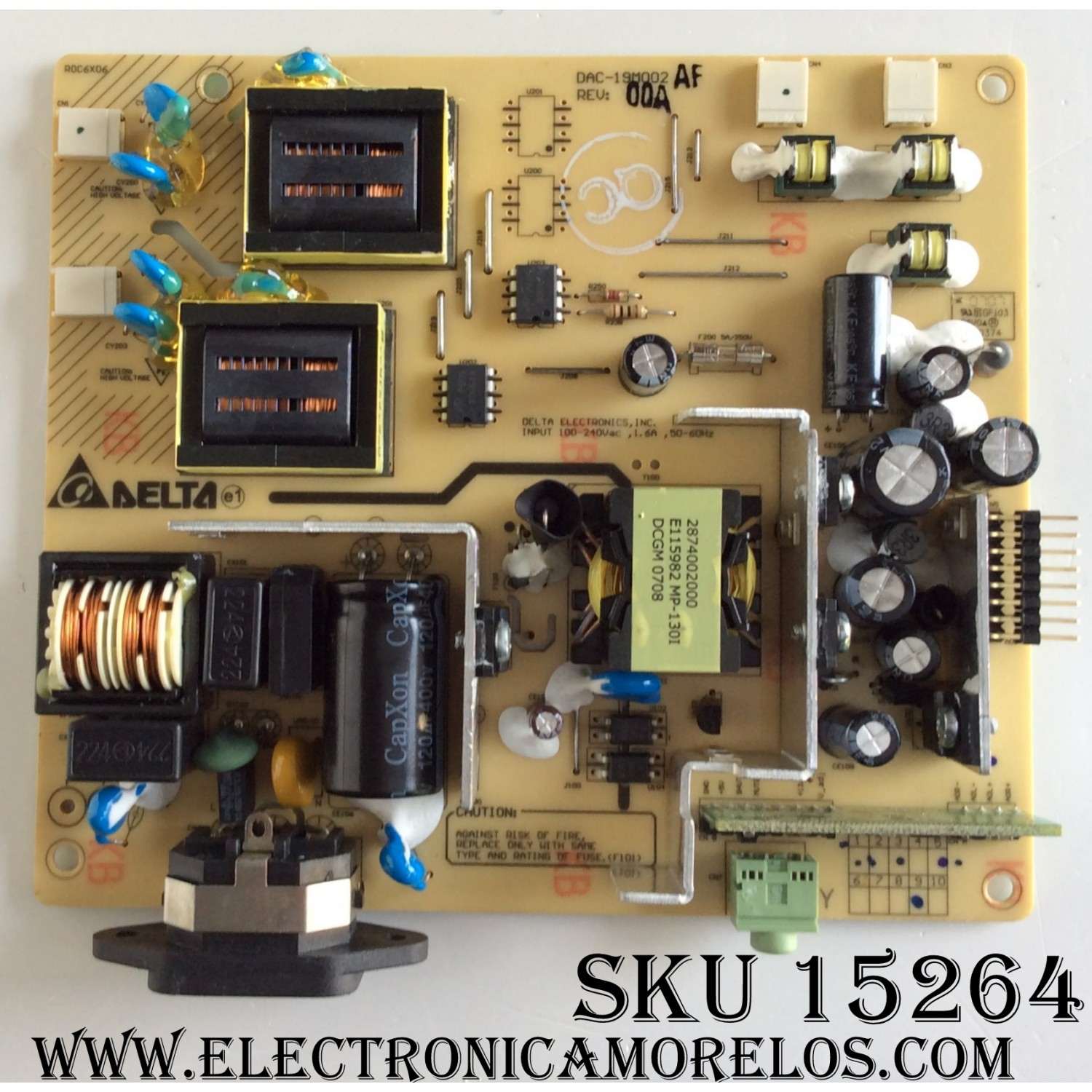 FUENTE DE PODER / WESTINGHOUSE 27-D007973 / DAC-19M002 / DAC-19M002AF / PANEL A190E3-H01 / MODELO L1928NV	