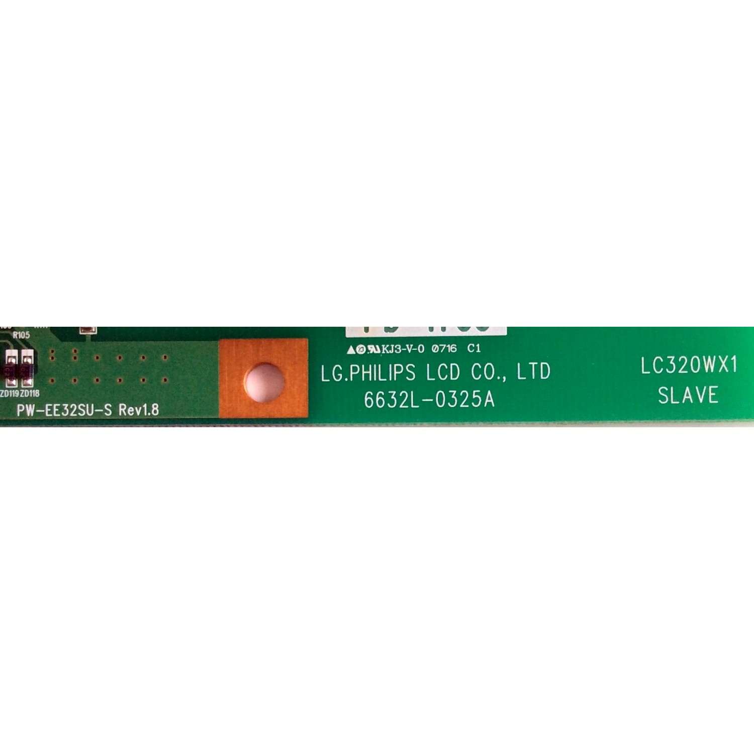BACKLIGHT INVERTER / LG 6632L-0325A / PW-EE32SU-S / LC320WX1 / REV:1.8 / 996510008043 /PANEL LC320WX1-SLA1 / MODELO 32LB9D-UA - Imagen 2