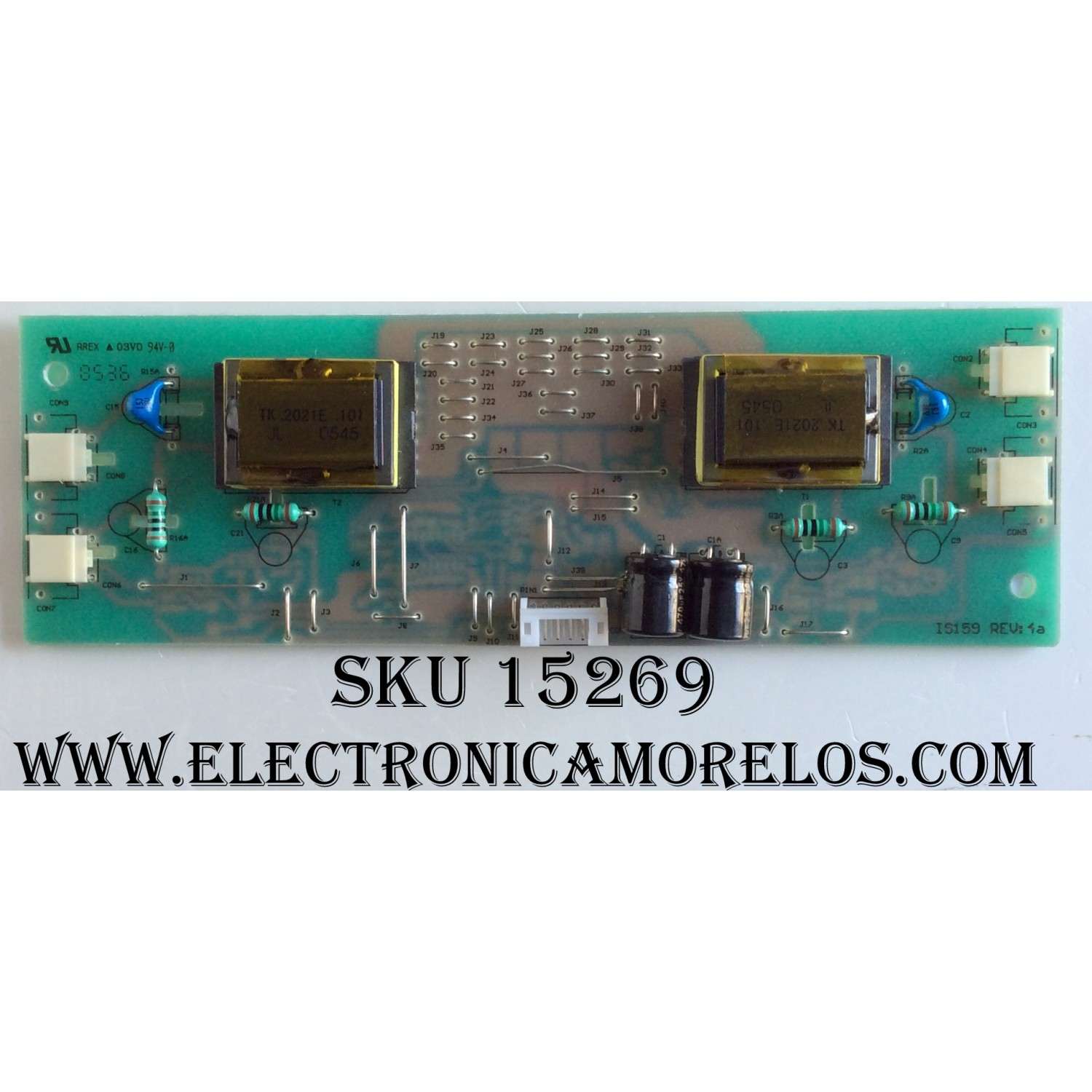 BACKLIGHT INVERTER / VIEWSONIC RUNTP5663T8 / IS159-1 / REV:4A /MODELO VP930B