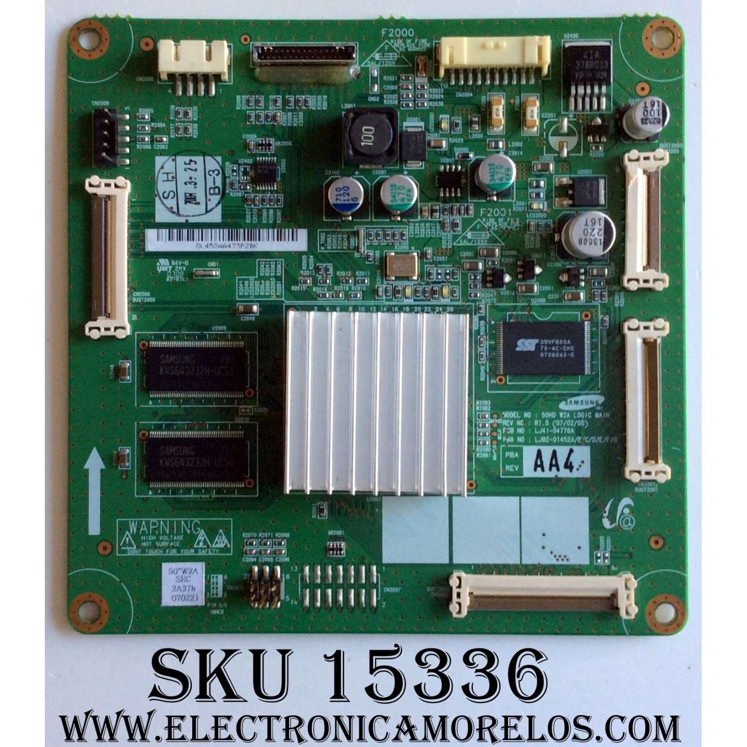 MAIN LOGICA / SAMSUNG BN96-04881A / LJ92-01452A / LJ41-04776A / AA4, AA5 / PANEL S50HW-YB02 8 / MODELOS HPT5054X/XAA / HPT5034X/XAA / HPT5064X/XAA / HPT5034X/XAC / HPT5054X/XAC / HPT5064X/XAC / HPT5034X/XAC SK14 / HPT5054X/XAC EK04