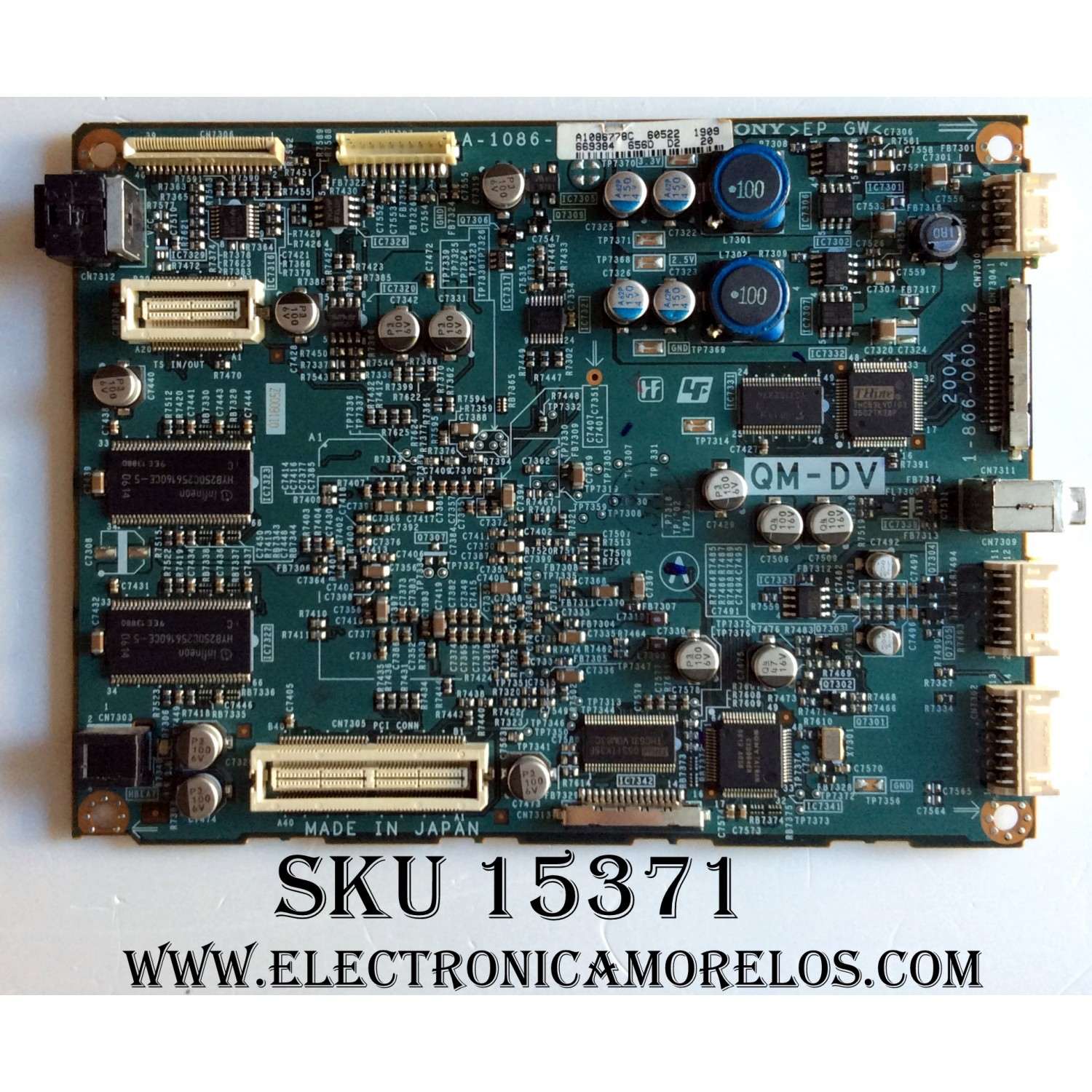 TARJETA QM-DV / SONY A-1086-778-C / 1-866-060-12 / MODELOS KDS-R50XBR1 / KDS-R60XBR1