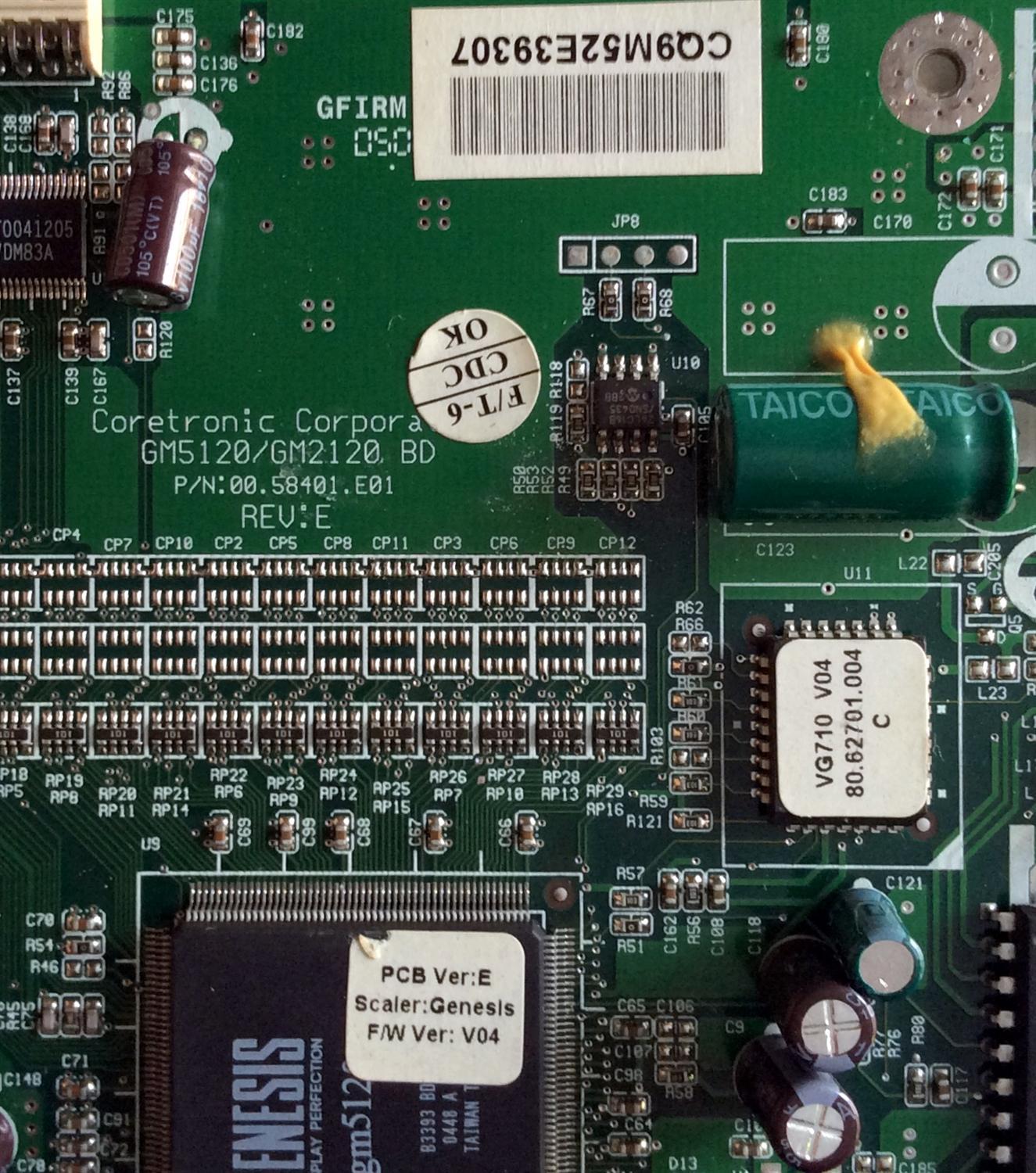 MAIN / GM5120/GM2120 BD / CQ9M52E39307 / VG710.V04 / PCB VER:E  - Imagen 2