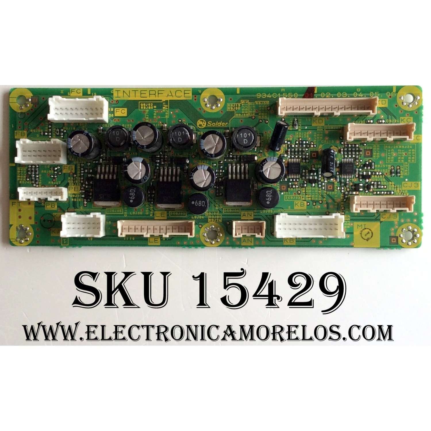 TARJETA INTERFACE / MITSUBISHI 934C155001 / 211A75301 / MODELOS WD-52526 / WD-52528 / WD-62527 / WD-52527 / WD-62526 / WD-62528