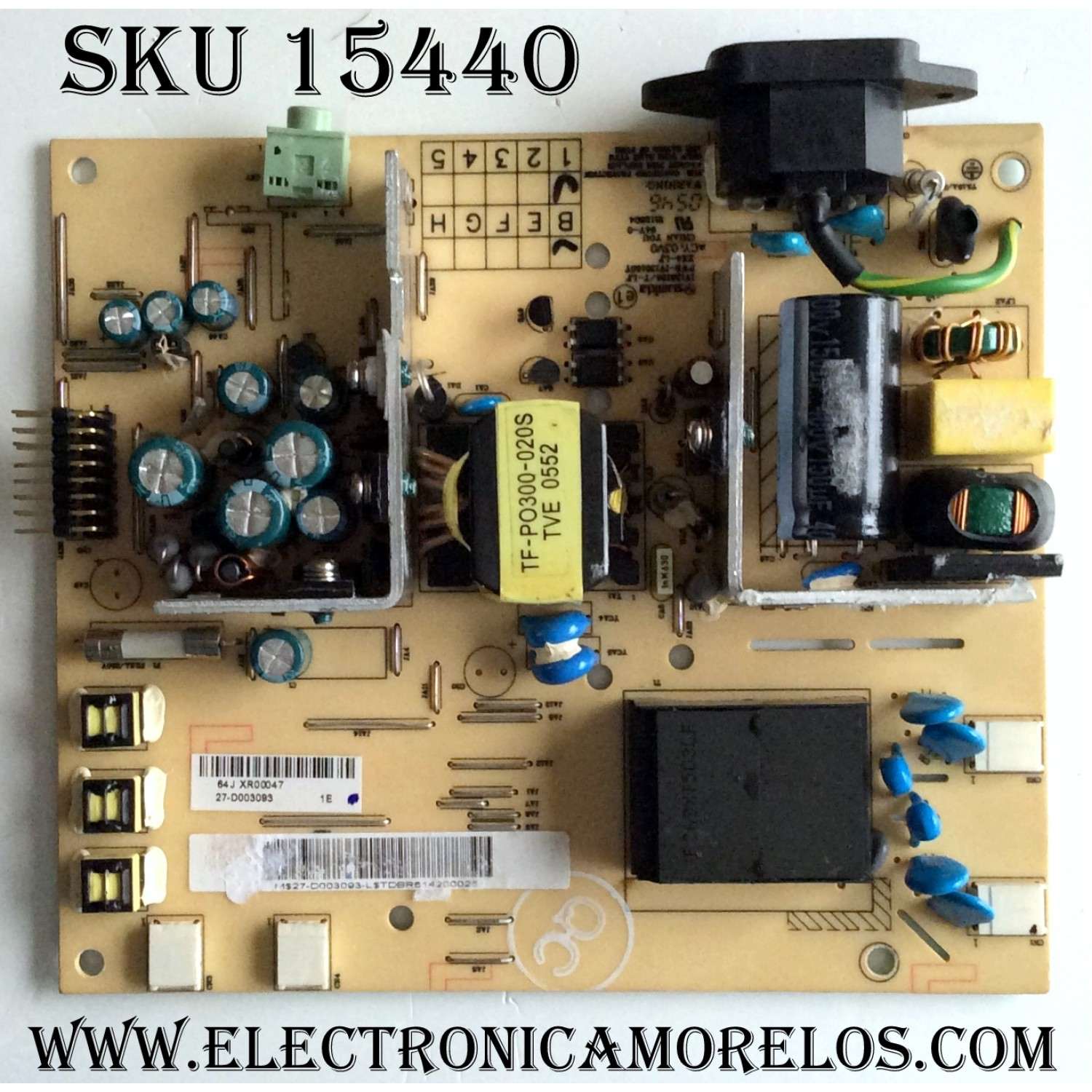 FUENTE / BACKLIGHT / VIEWSONIC 27-D003093 / PWB-IV135156T / MODELO VG2021M