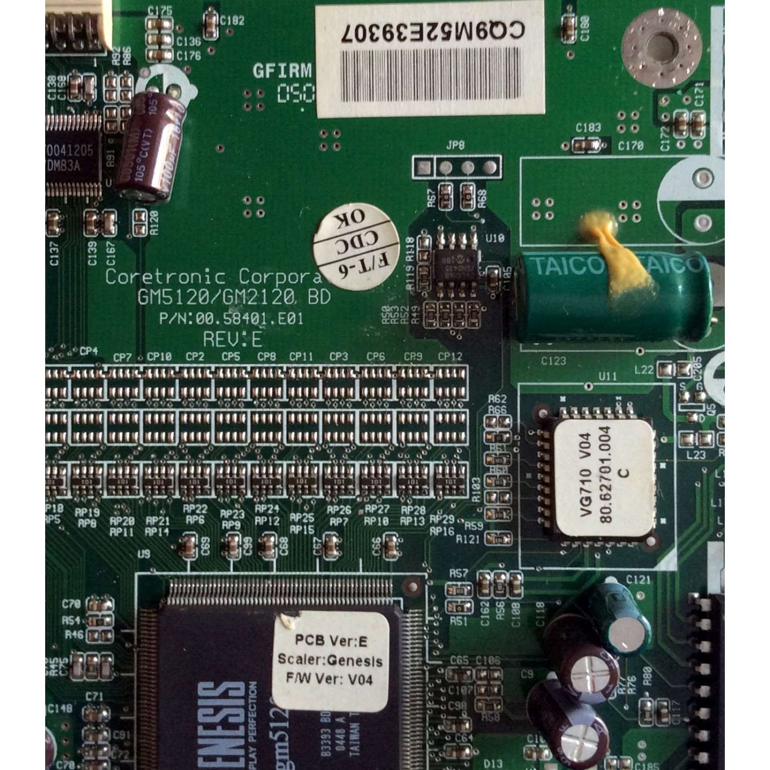 MAIN / GM5120/GM2120 BD / CQ9M52E39307 / VG710.V04 / PCB VER:E  - Imagen 2