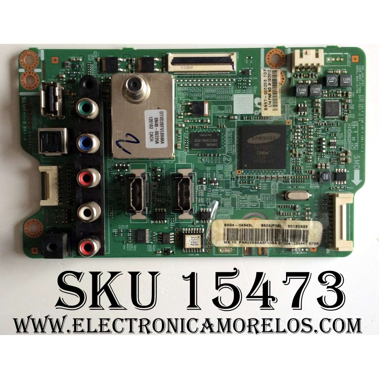 MAIN  PARA TV  SAMSUNG   NUMERO DE PARTE   BN94-04343L / BN41-01799A / BN97-06528B / PARTES SUSTITUTAS BN94-06039D / BN96-20966A / BN96-24578A / PANEL S60FH-YB02 / S60FH-YD02 / MODELOS PN60E530A3F / PN60E530A3FXZA TS02