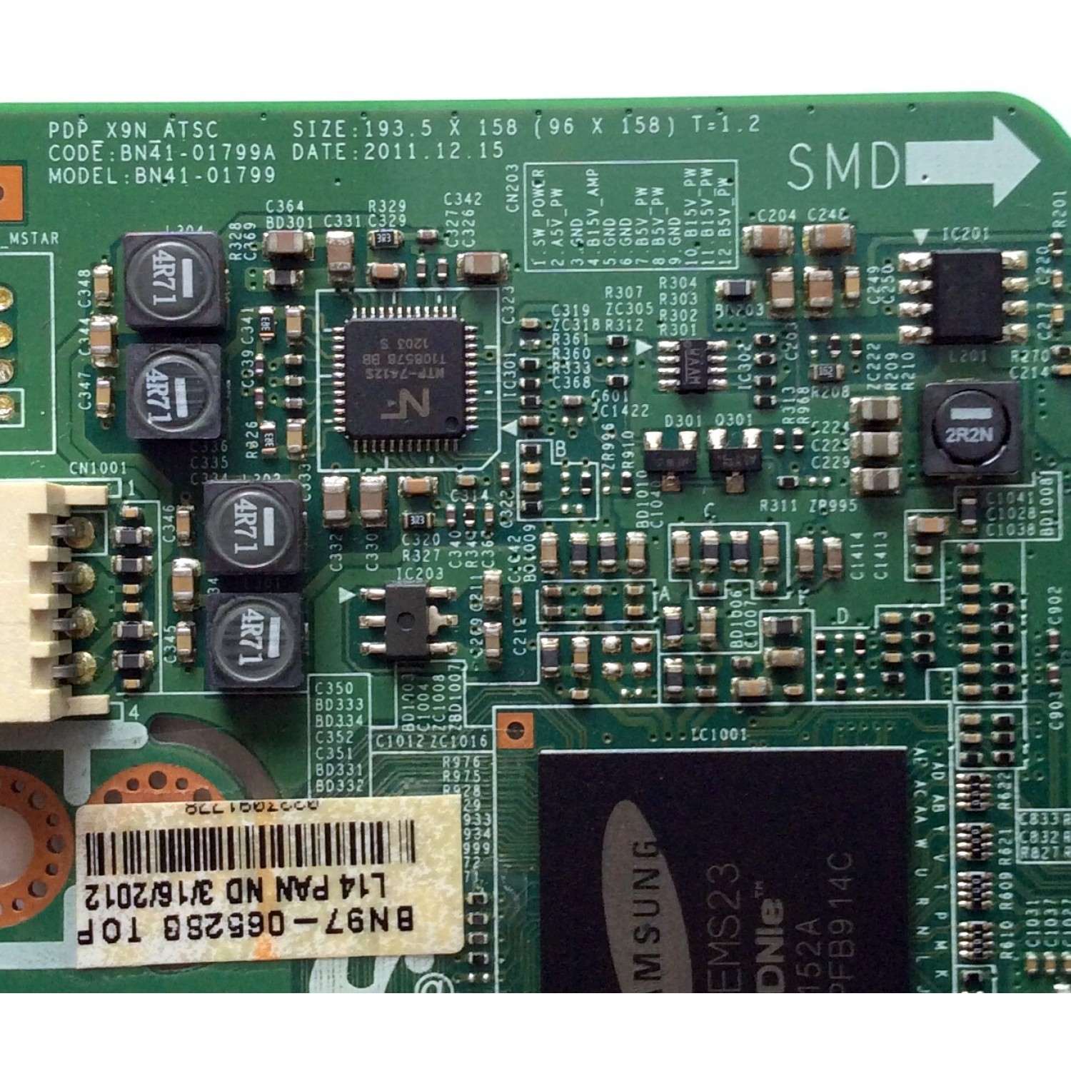 MAIN  PARA TV  SAMSUNG   NUMERO DE PARTE   BN94-04343L / BN41-01799A / BN97-06528B / PARTES SUSTITUTAS BN94-06039D / BN96-20966A / BN96-24578A / PANEL S60FH-YB02 / S60FH-YD02 / MODELOS PN60E530A3F / PN60E530A3FXZA TS02 - Imagen 3