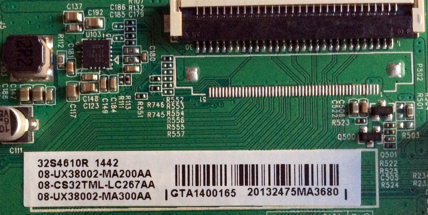 MAIN / TCL 08-CS32TML-LC267AA / 08-UX38002-MA200AA / 08-UX38002-MA300AA / V8-UX38001-LF1V016 / 40-UX38NA-MAF2HG / GTA140016 / PANEL LVW320NDAL / MODELOS 32S4610R / 32S3750TAAA - Imagen 3