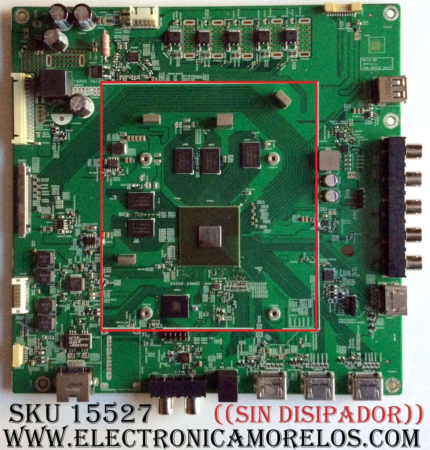 MAIN ((SIN DISIPADOR)) / VIZIO ARS734024020001 / 16T11-1 / 748024120011 / 748.02412.0011 / MODELO E43-E2 LWZ2VWAT