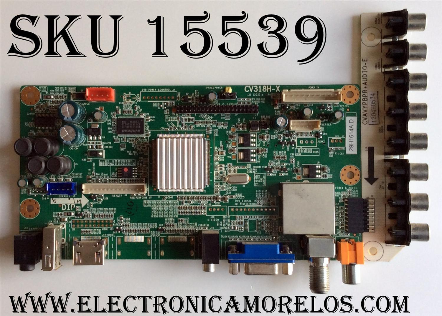 MAIN / SPELER 29H1614A D / 29H1614A / CV318H-X / 1204H0534 / 1.80.00.03103 / 100809504H / PANEL T320XVN01.0 V.0 / MODELO ¨32¨	