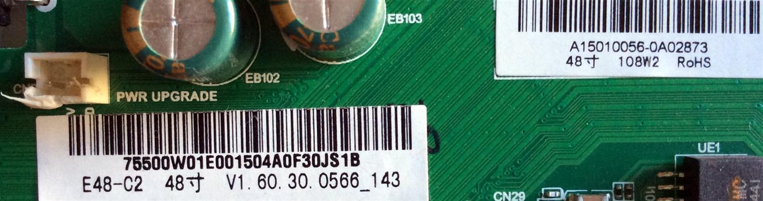 MAIN / FUENTE / (COMBO) / VIZIO A15010056 / TP.MT5580.PC76 / 75500W01E001 / MODELO E48-C2 LWZQSGAR - Imagen 3