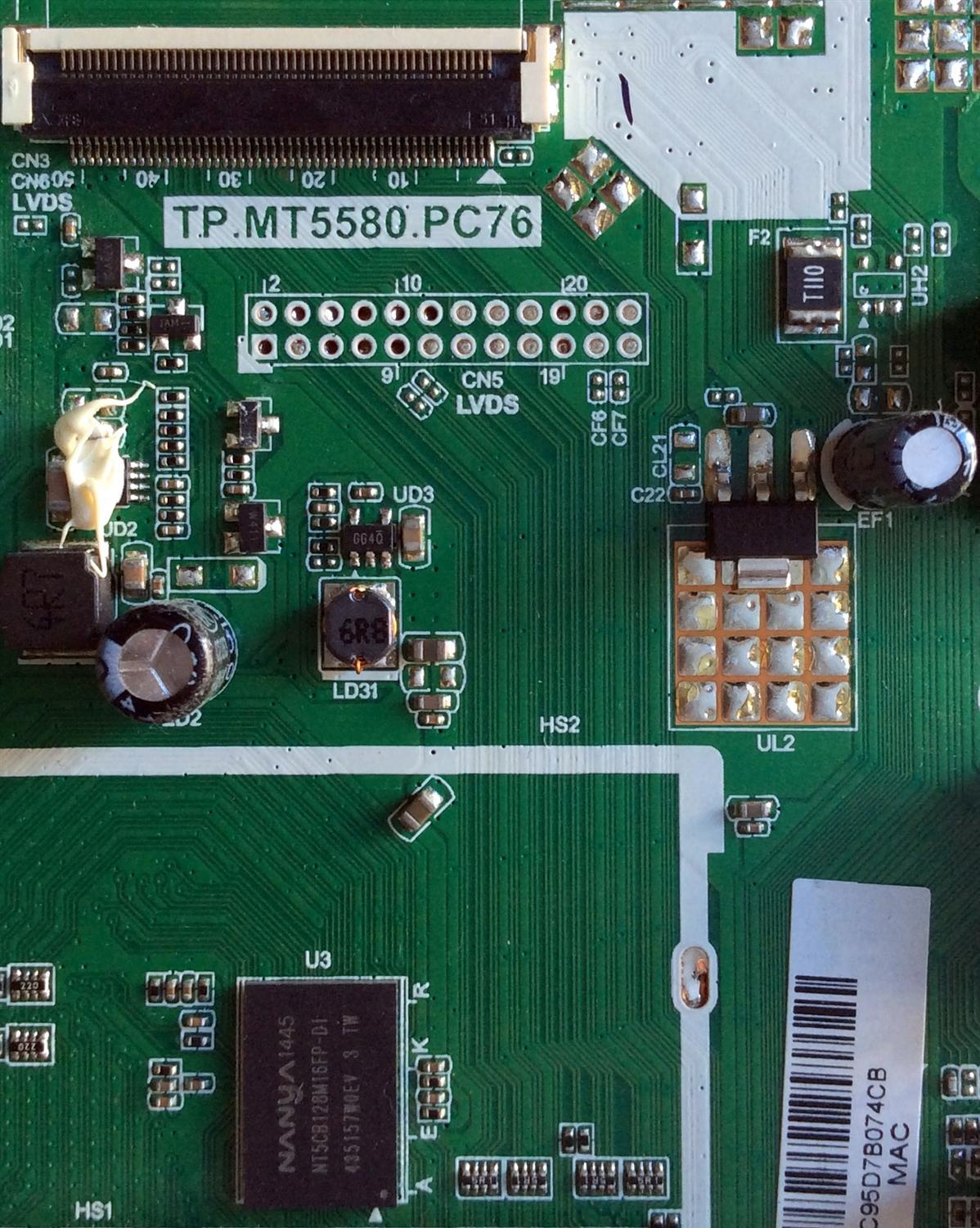MAIN / FUENTE / (COMBO) / VIZIO A15010056 / TP.MT5580.PC76 / 75500W01E001 / MODELO E48-C2 LWZQSGAR - Imagen 2