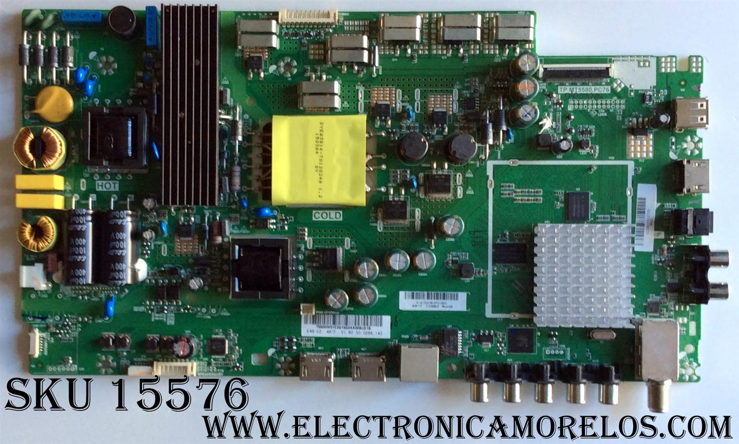 MAIN / FUENTE / (COMBO) / VIZIO 75500W01E00 / TP.MT5580.PC76 / PANEL LSF480HN04-G01 / MODELO E48-C2 LWZQSGAR