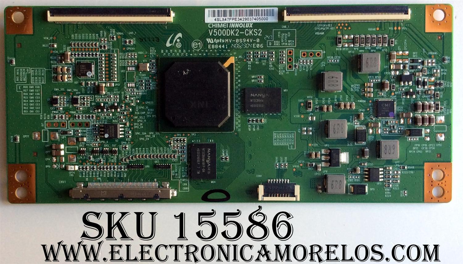 T-CON / VIZIO 4SLX47FPE / V500DK2-CKS2 / MODELO P502ui-B1E LTY6RKBQ / PANEL TPT500DK-QS1 REV:SC1E	