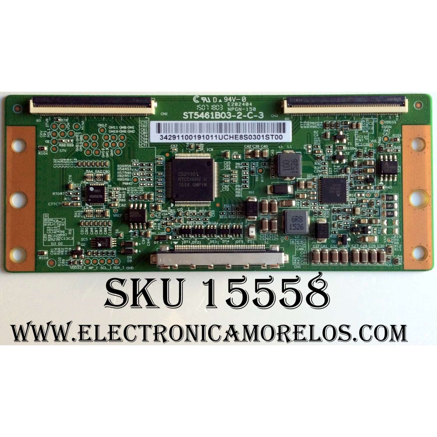 T-CON / TCL 3429110019 / 34291100191011 / ST5461B03-2-C-3 / MODELO 55FS3750	