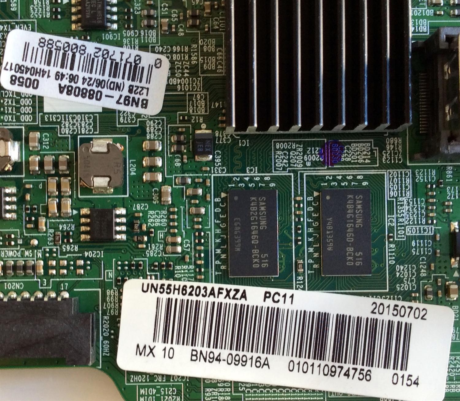 MAIN / SAMSUNG BN94-09916A / BN41-02245A / BN97-08808A / MODELO UN55H6203AFXZA VS03 / PANEL CY-DF550CSLV4H	 - Imagen 2
