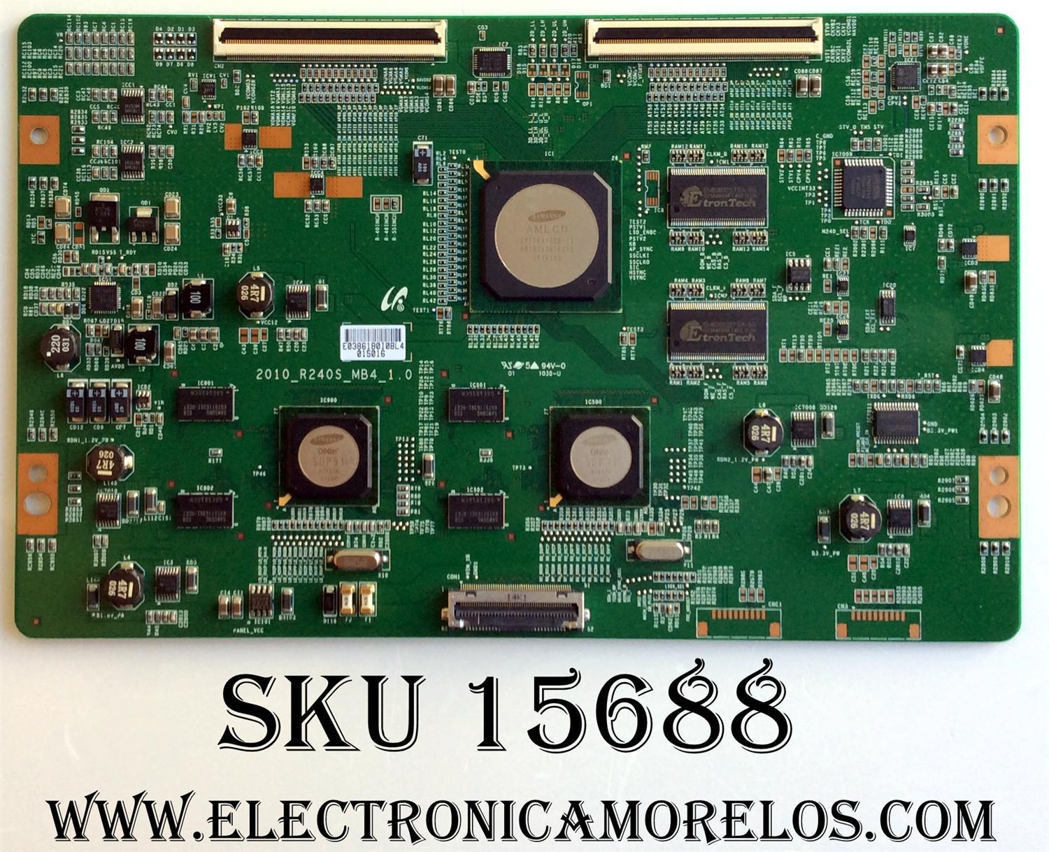 T-CON / SAMSUNG LJ94-03861B / 3861B / 2010_R240S_MB4_1.0 / SUSTITUTAS LJ94-03623A,LJ94-03400M,BN81-04356A,LJ94-03472K,LJ94-03472J,LJ94-03229M,LJ94-03229N,BN81-04358A,LJ94-03462K,LJ94-03472H, PANEL LTF550JQ02-A07 / MODELOS UN55C7000WFXZA / UN55C7100WFXZA