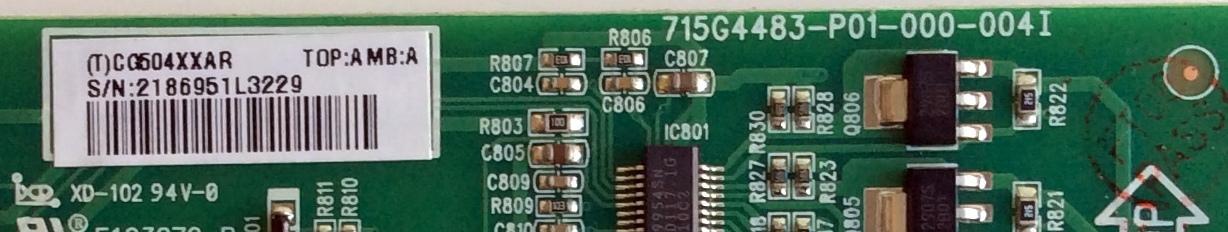 LED DRIVER / VIZIO CBPFCG504XXAR / CG504XXAR / 715G4483-P01-000-004I / MODELO E261VA LTMUGGMN / PANEL TPT260B2-WX211 REV:C1A	 - Imagen 2