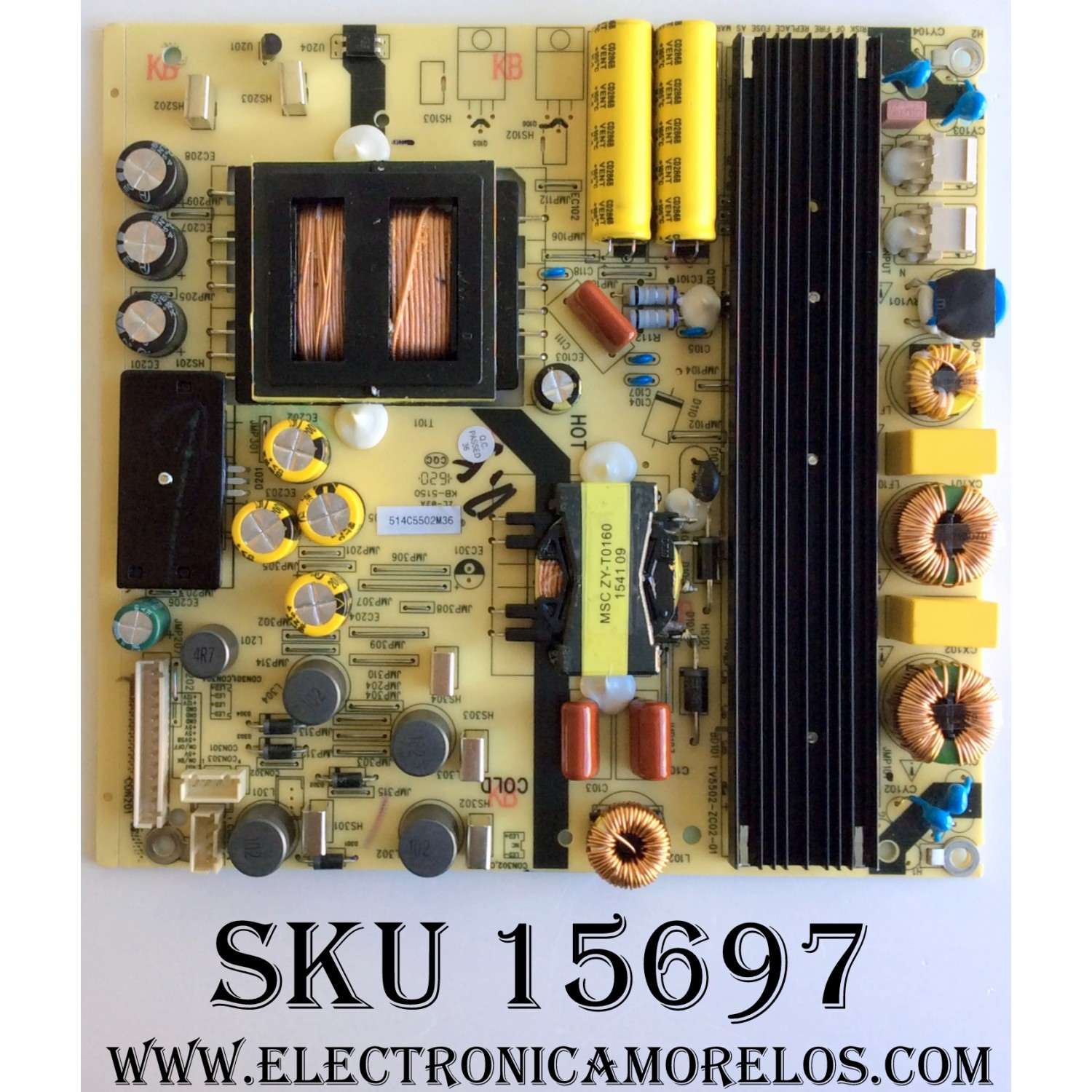 FUENTE DE PODER / JVC 514C5502M36 / TV5502-ZC02-01 / MODELO LT-55UE76 
