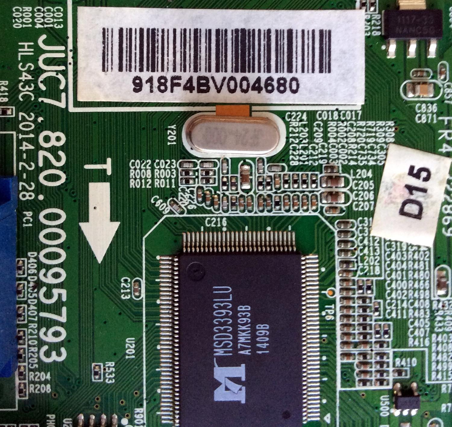 MAIN HITACHI / 918F4B / JUC7.820.00095793 / HLS43C / 918FV4BV / MODELO LE42H508 - Imagen 2