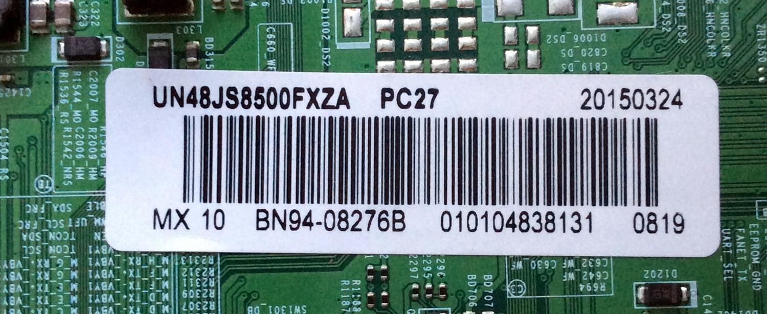 MAIN PARA TV SAMSUNG / NUMERO DE PARTE BN94-08276B / BN41-02356A / BN97-09361A / BN9408276B / PARTES SUSTITUTAS BN94-07834B / BN94-10155X / BN94-10589L / PANEL CY-QJ048FLLV1H / MODELO UN48JS8500 / UN48JS8500FXZA TH01 - Imagen 2
