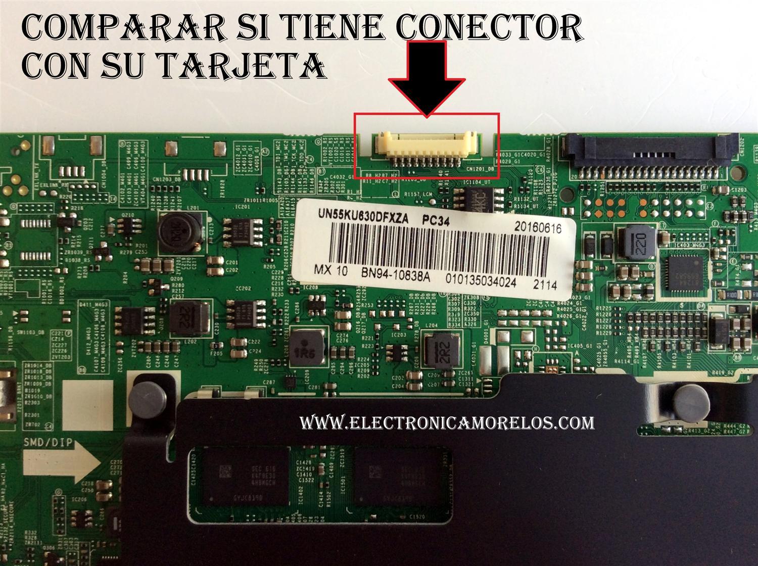 MAIN ((COMPARAR SI TIENE CONECTOR CON SU TARJETA)) / SAMSUNG BN94-10838A / BN41-02528A / BN97-10648A / PANEL CY-GK055HGLV1H / MODELO UN55KU630DFXZA FA01	 - Imagen 2