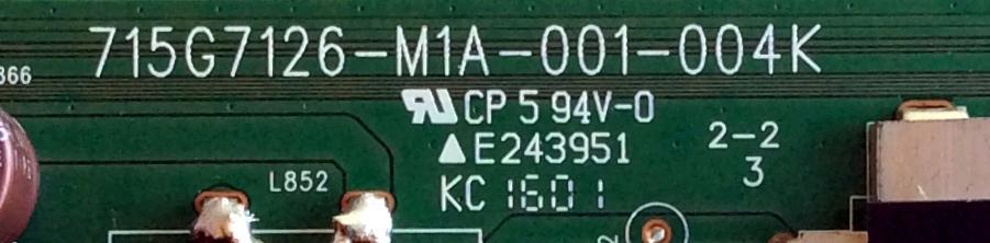 MAIN / VIZIO XFCB02K028 / XFCB02K028040X / 756TXFCB02K0280 / 715G7126-M1A-001-004K / 715G7126-M01-000-004T / SUSTITUTA 756TXFCB03K0090 / MODELO E50-C1 LTMWSKBR - Imagen 3