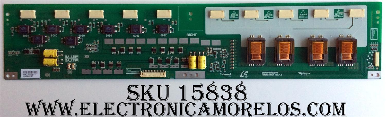 BACKLIGHT RIGHT / SAMSUNG / JVC HI40024W2A / HI40024W2A-R / SIT400WD20B00 / PANEL LTA400WS-L02 / MODELOS LNS4092DX / XAA / LT-40X667 / LT-40X787