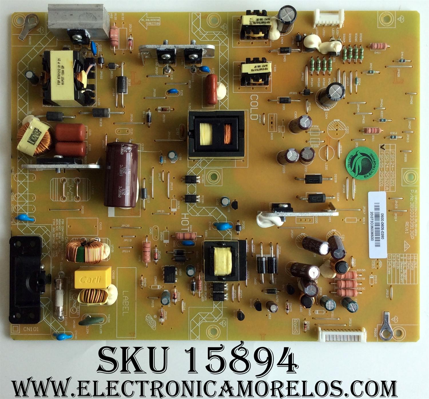 FUENTE VIZIO 0500-0605-0280 / FSP155-2PSZ01 / 050006050280 / 3BS0333913GP / SUSTITUTA 0500-0614-0280 / PANEL LC500DUG (JF)(R1) / MODELOS E550I-A0 / E500I-A0 LAQKNTAP / LAQKNTBP / LATKNTAD / LATKNTAP / LATKNTBP / LAUKNTAN / LAUKNTAP / E500D-A0 LATKORAP