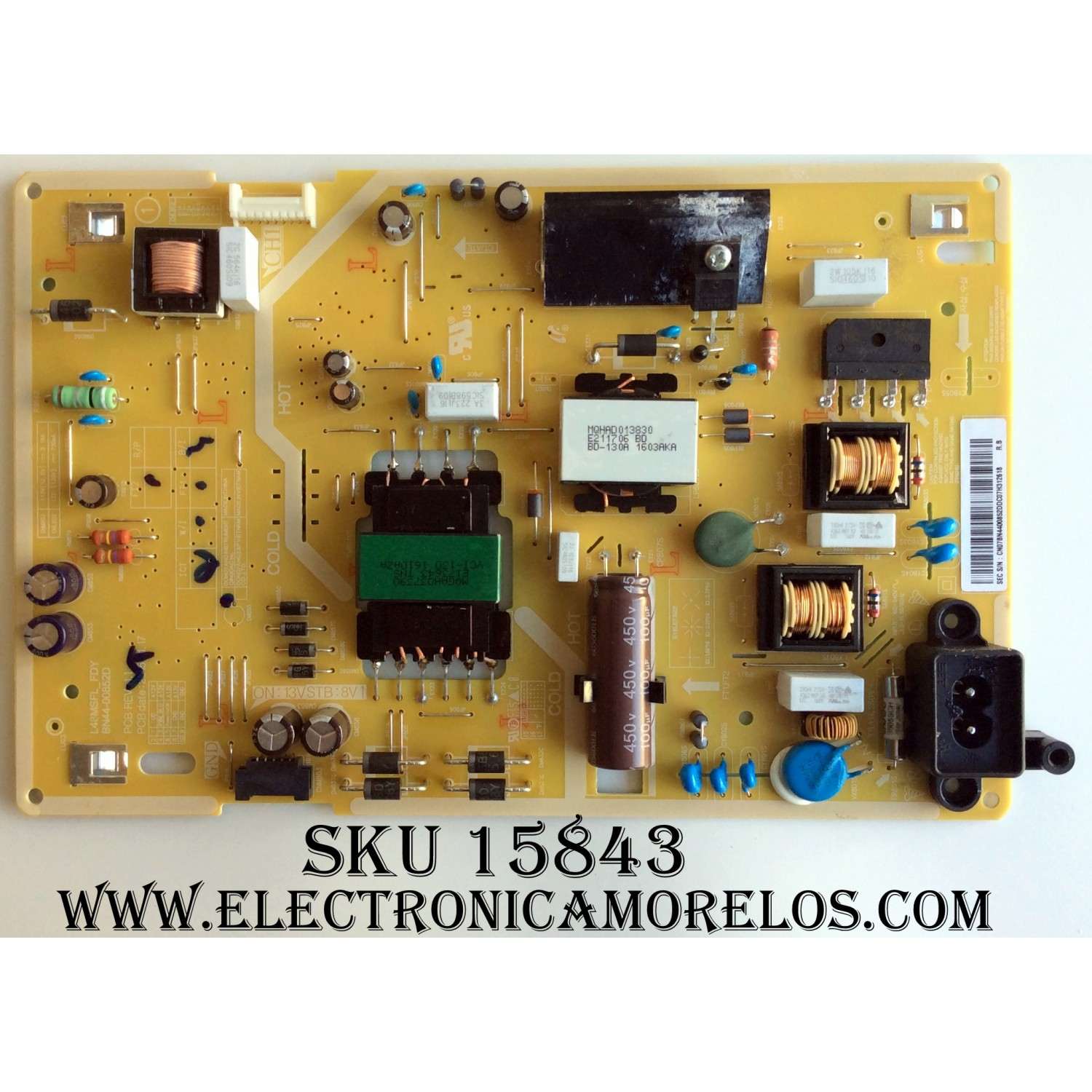 FUENTE DE PODER PARA TV SAMSUNG / NUMERO DE PARTE BN4400852D / L48MSFL_FDY / BN44-00852D / MODELOS UN43J5200AFXZC / UN43J5200AFXZA / UN48J5000AFXZA / UN48J5000AFXZC / UN48J5000AFXZC / UN48J5200AFXZA / UN48J5200AFXZC / UN48J5200AFXZA ED04 / UN48J6200AFXZA
