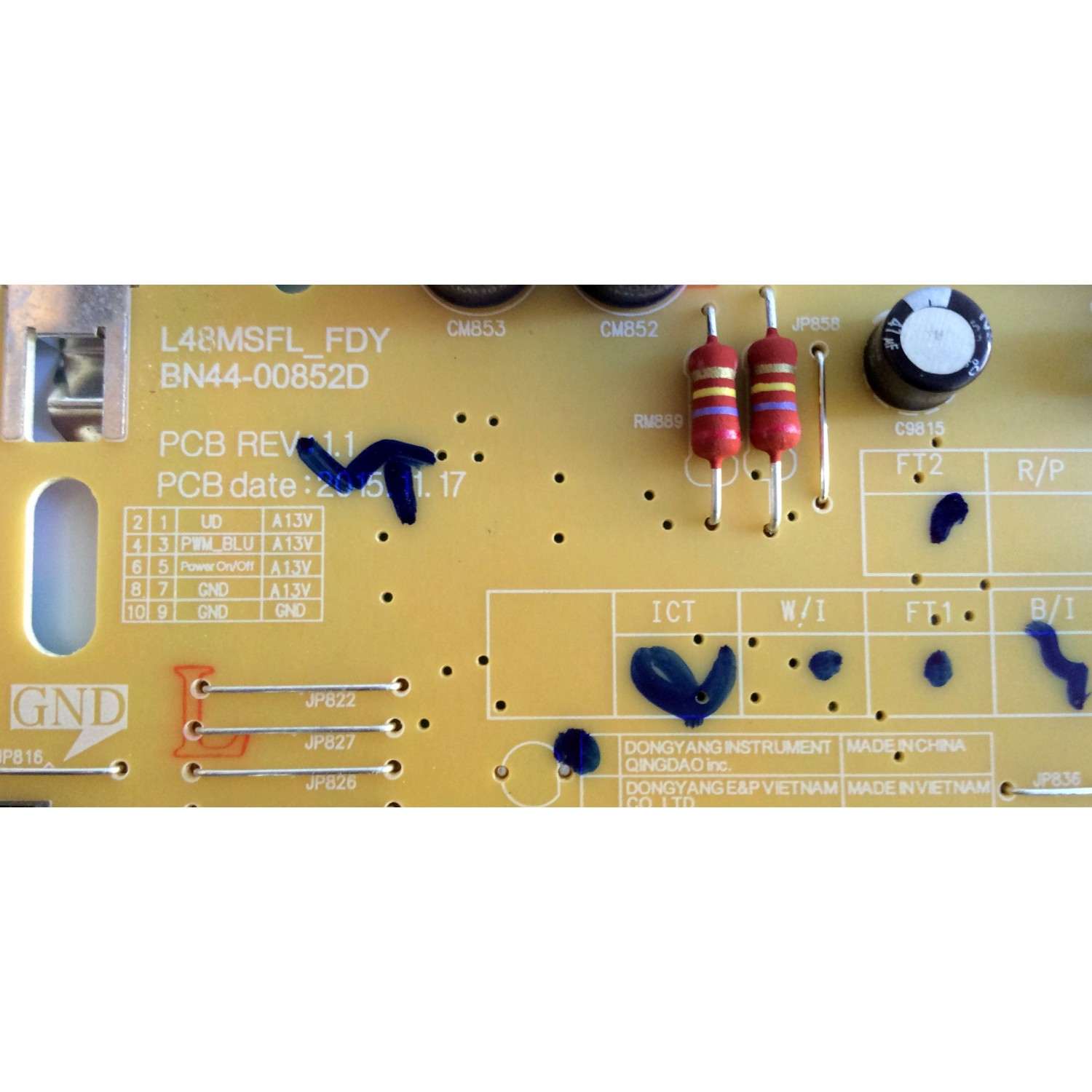 FUENTE DE PODER PARA TV SAMSUNG / NUMERO DE PARTE BN4400852D / L48MSFL_FDY / BN44-00852D / MODELOS UN43J5200AFXZC / UN43J5200AFXZA / UN48J5000AFXZA / UN48J5000AFXZC / UN48J5000AFXZC / UN48J5200AFXZA / UN48J5200AFXZC / UN48J5200AFXZA ED04 / UN48J6200AFXZA - Imagen 3