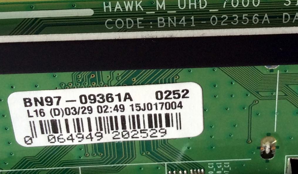 MAIN PARA TV SAMSUNG NUMERO DE PARTE BN94-08891A / BN41-02356A / BN97-09361A / SUSTITUTA BN94-10059T / PANEL CY-QJ065FLLV2H / MODELO UN65JS850DFXZA TH01	 - Imagen 2