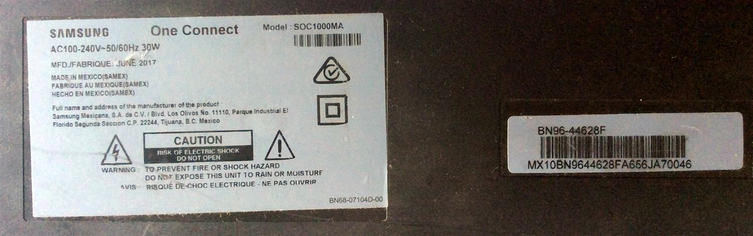 CAJA PARA TV SAMSUNG / ONE CONNECT BN96-44628F / ENTRADAS HDMI / ANTENA / USB / EX-LINK / LAN / OPTICAL / SOC1000MA / S0C1000MA / BN68-07104D-00 / MODELO QN75Q75FMFXZA - Imagen 5