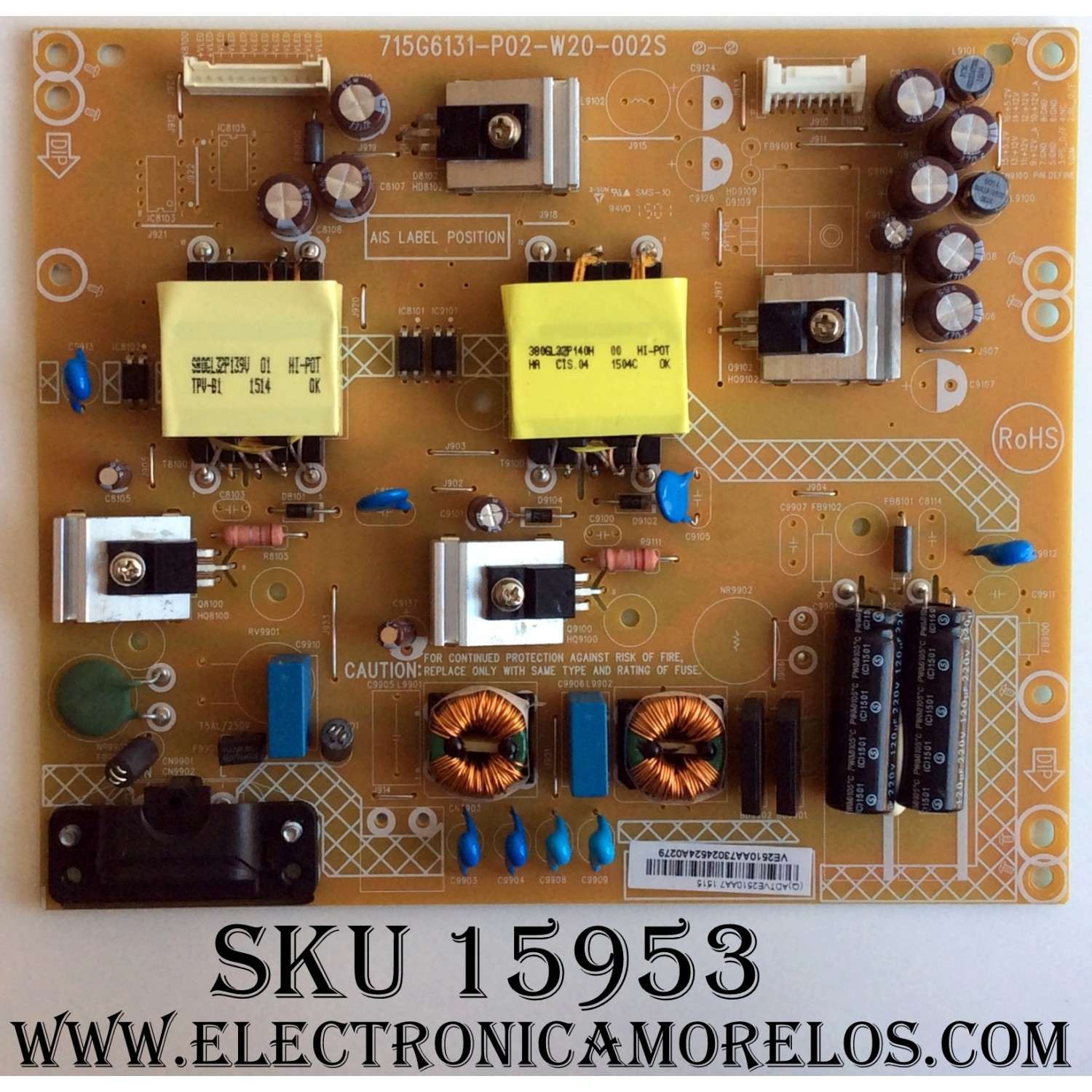 FUENTE DE PODER / VIZIO ADTVE2510AA7 / 715G6131-P02-W20-002E / 715G6131-P02-W20-002S / (Q)ADTVE2510AA7 / PANEL TPT390J1-HVN04 / MODELOS E390I-B1E LTYWPSCQ / E390I-B1E LTTWPSCQ	