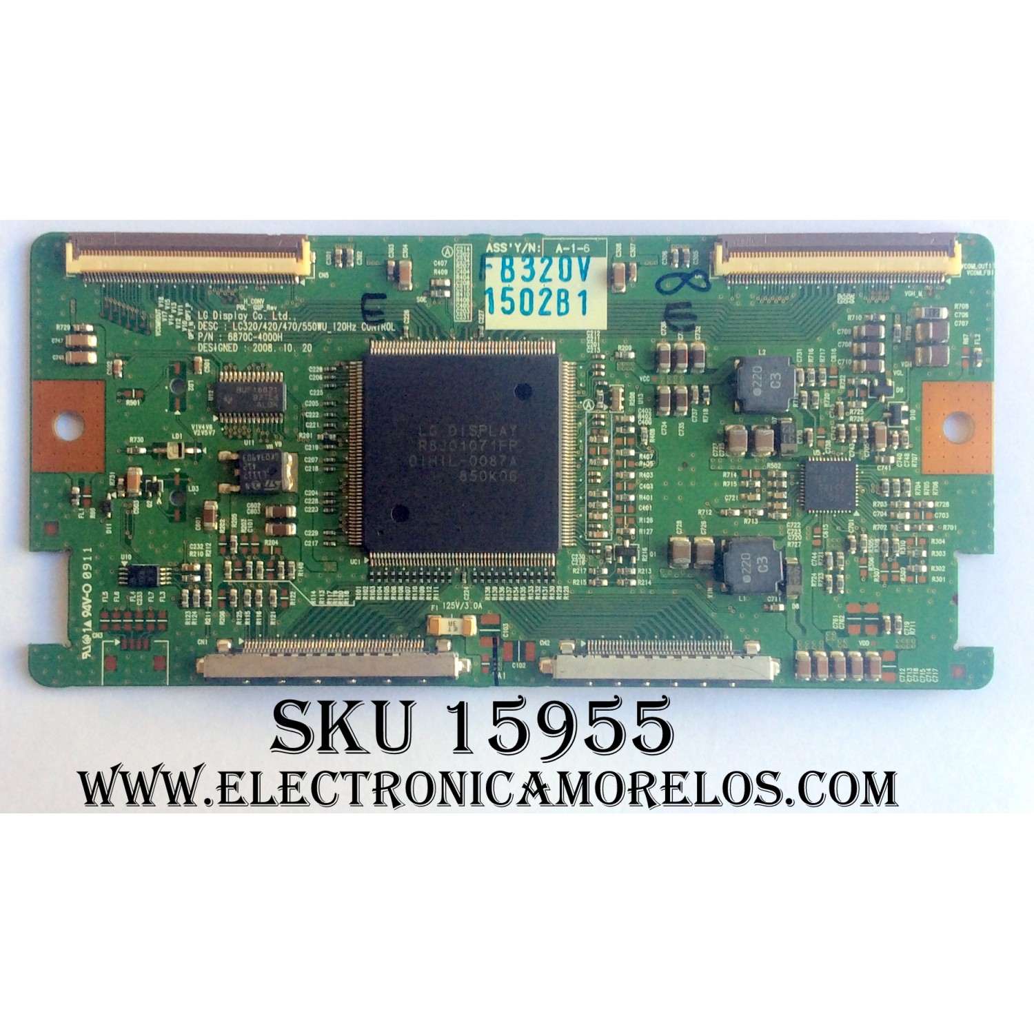 T-CON / PHILIPS 6871L-1502B / 6870C-4000H / SUSTITUTAS 6871L-1502A/C/D/F/ 2002A/B/ 1925A / 1816A / 1862A / 1891B / 1563A / 1551A / 4550A / 4550B / 4550C / 4550D / 4470A / 4470F / 4470C / 4470G / PANEL LC420WUF(SB)(A1) / MODELOS 42PFL5704D / F7 / SV420M