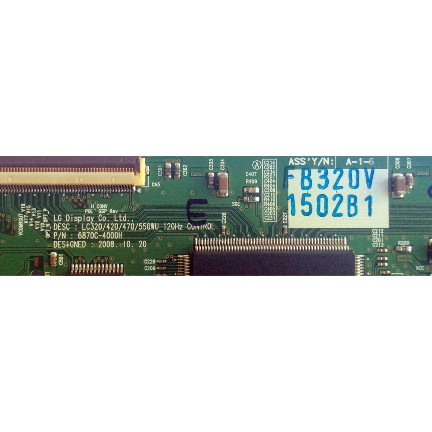 T-CON / PHILIPS 6871L-1502B / 6870C-4000H / SUSTITUTAS 6871L-1502A/C/D/F/ 2002A/B/ 1925A / 1816A / 1862A / 1891B / 1563A / 1551A / 4550A / 4550B / 4550C / 4550D / 4470A / 4470F / 4470C / 4470G / PANEL LC420WUF(SB)(A1) / MODELOS 42PFL5704D / F7 / SV420M - Imagen 2