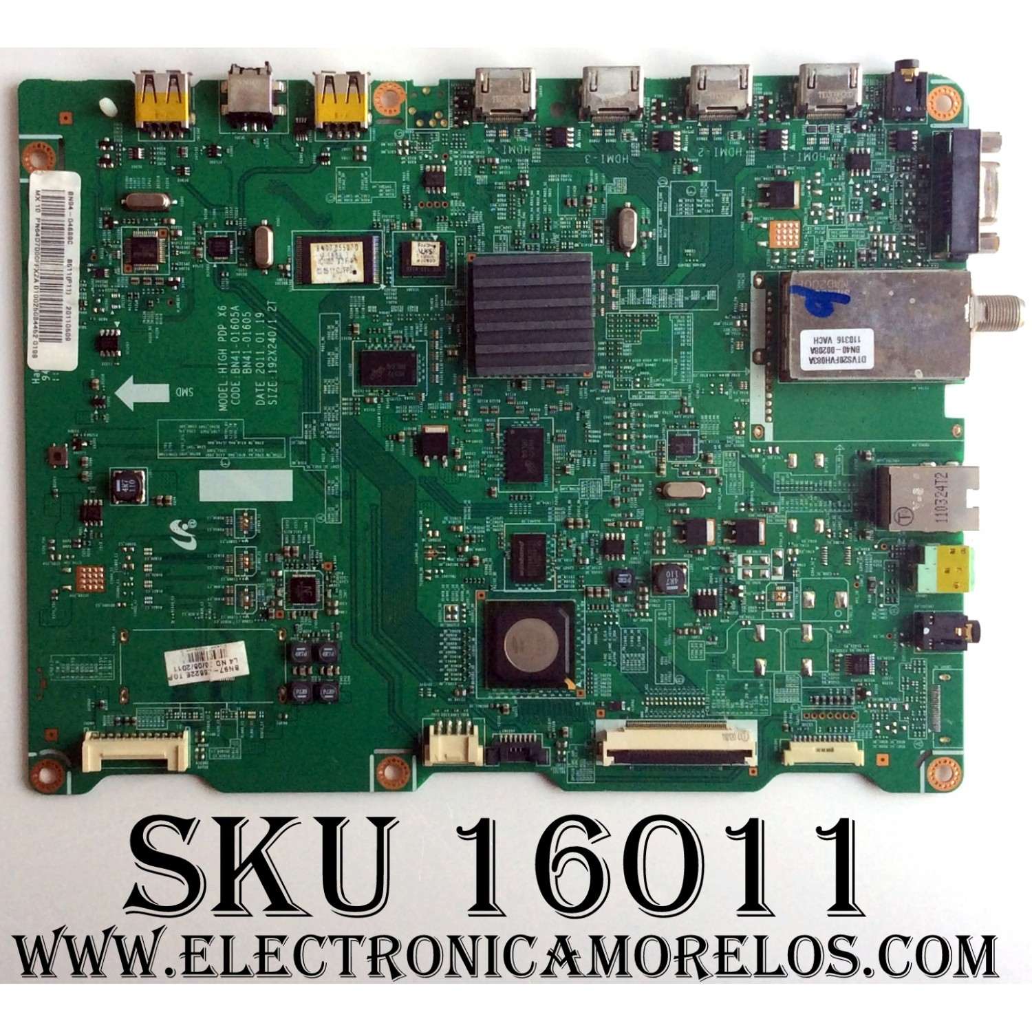 MAIN PARA TV SAMSUNG / NUMERO DE PARTE BN94-04689C / BN41-01605A / BN97-05522E / BN9404689C / PANEL S63FH-YB06 / MODELO PN64D7000 / PN64D7000FFXZA I201