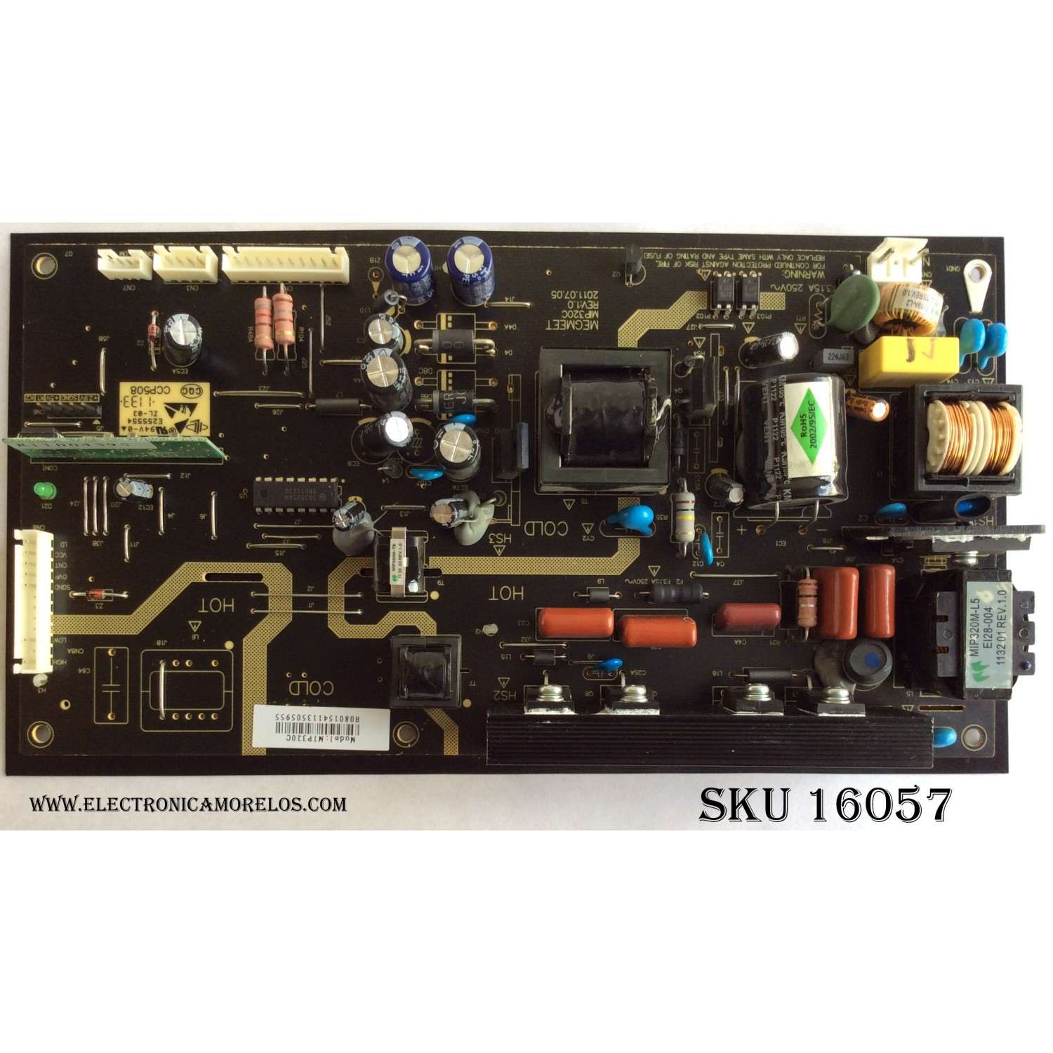FUENTE DE PODER / ELEMENT MIP320C / MIP320C REV:1.0 / MODELOS ELDFC322 J1000 / ELDFW322 / SEIKI LC-32G82 / SC322TI	