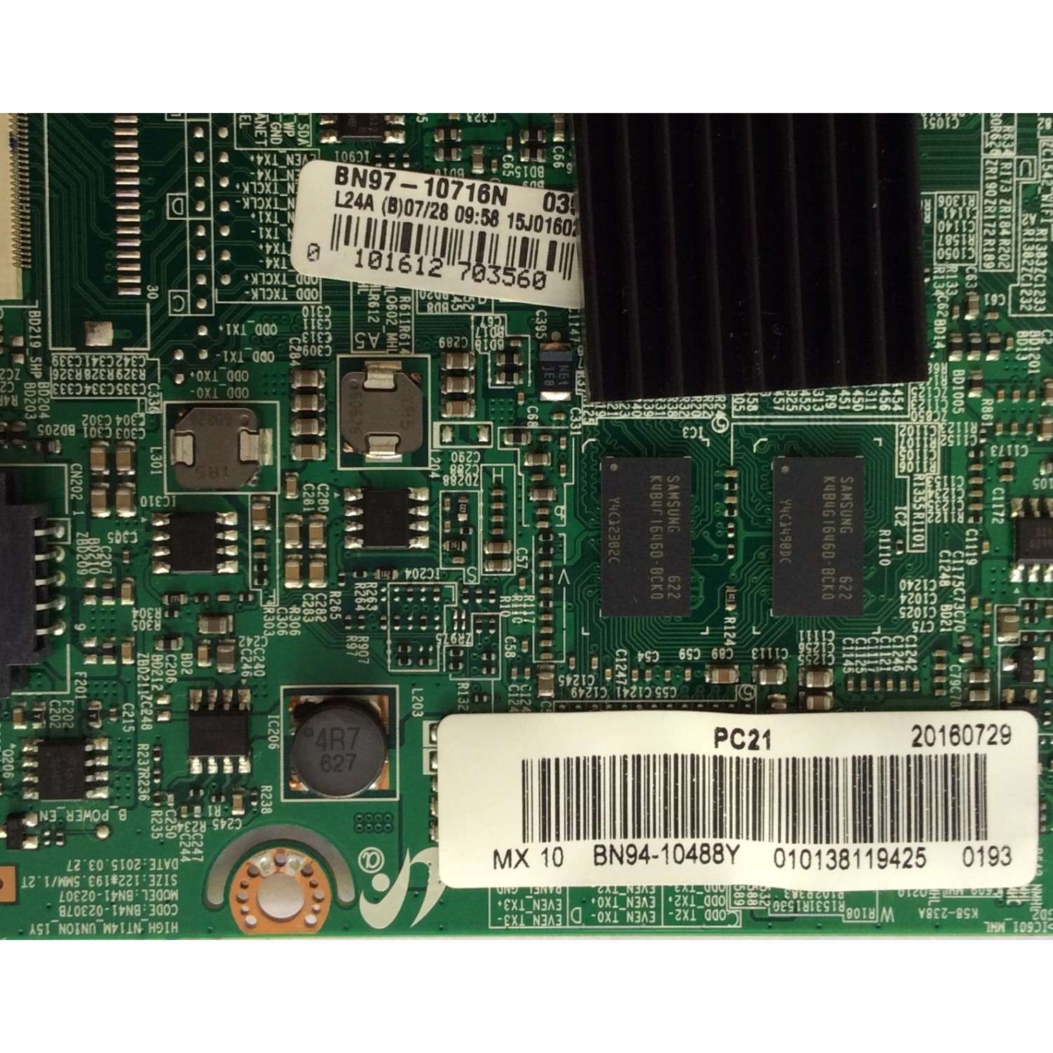 MAIN / SAMSUNG BN94-10488Y / BN97-10716N / BN41-02307B / MODELO UN43J5200FXZX BD03 / PANEL CY-JJ043BGEV1H	 - Imagen 2