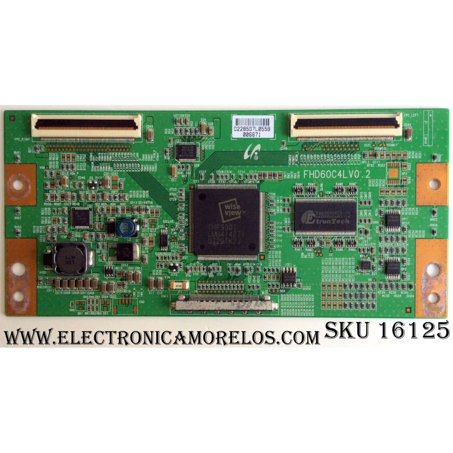 T-CON / SAMSUNG 2285G / BN81-01693A / FHD60C4LV0.2 / PANEL LTF400HA01 / SUSTITUTAS 75014321 / 75014315 / LJ94-02268C/G / LJ94-02279H/L/Q/S/T/V/Y/Z / MODELOS LE40A556P1FXXU SQ02 / LE40A557P2FXXU SQ02 / LE40A558P3FXXU SQ02 / LN40A530P1FXZA SQ01 