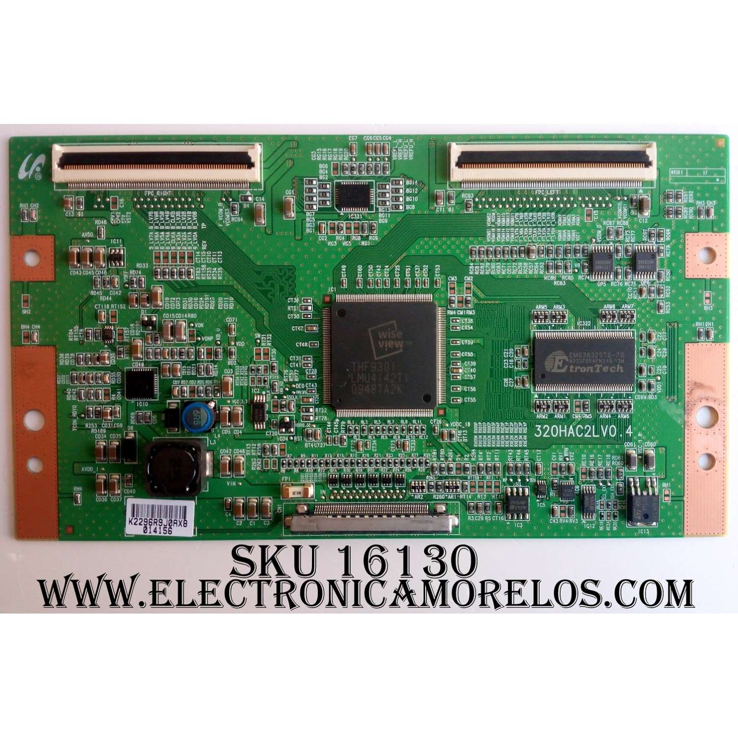 T-CON / SAMSUNG LJ94-02296R / 320HAC2LV0.4 / 2296R / PANEL LTF320HA09-A02 / MODELO LN32B530P7FXZA