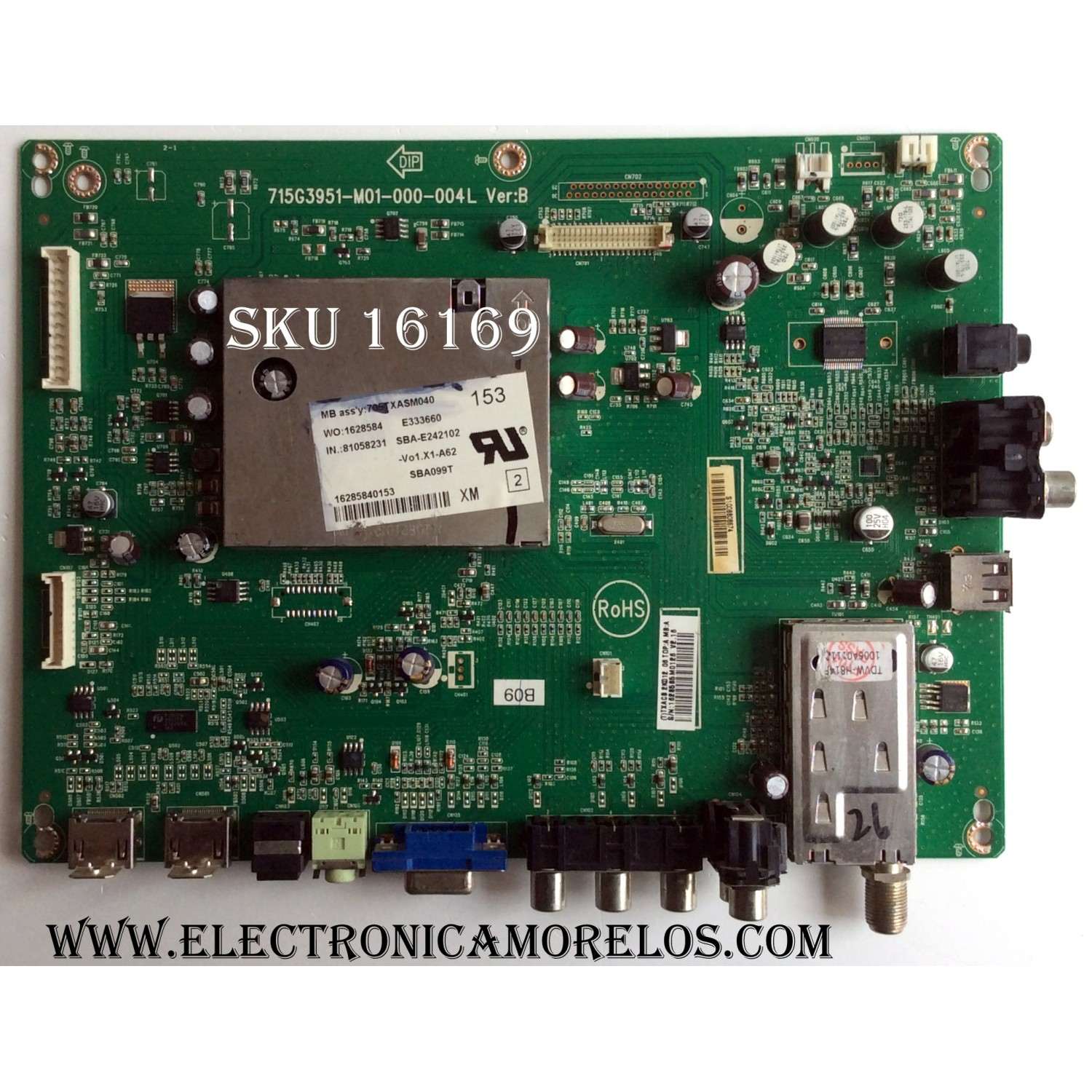 MAIN / VIZIO TXACB2K012 / TXACB2K01206 / CBPFTXACB2K012 / 715G3951-M0D-000-004L / TXACB2K01204 / TXACB2K01207 / TXACB2K01209 / PANEL TPT260B2-L01 REV:C1C / MODELO VA26LHDTV10T LTMXDAFLLTMXDAFL