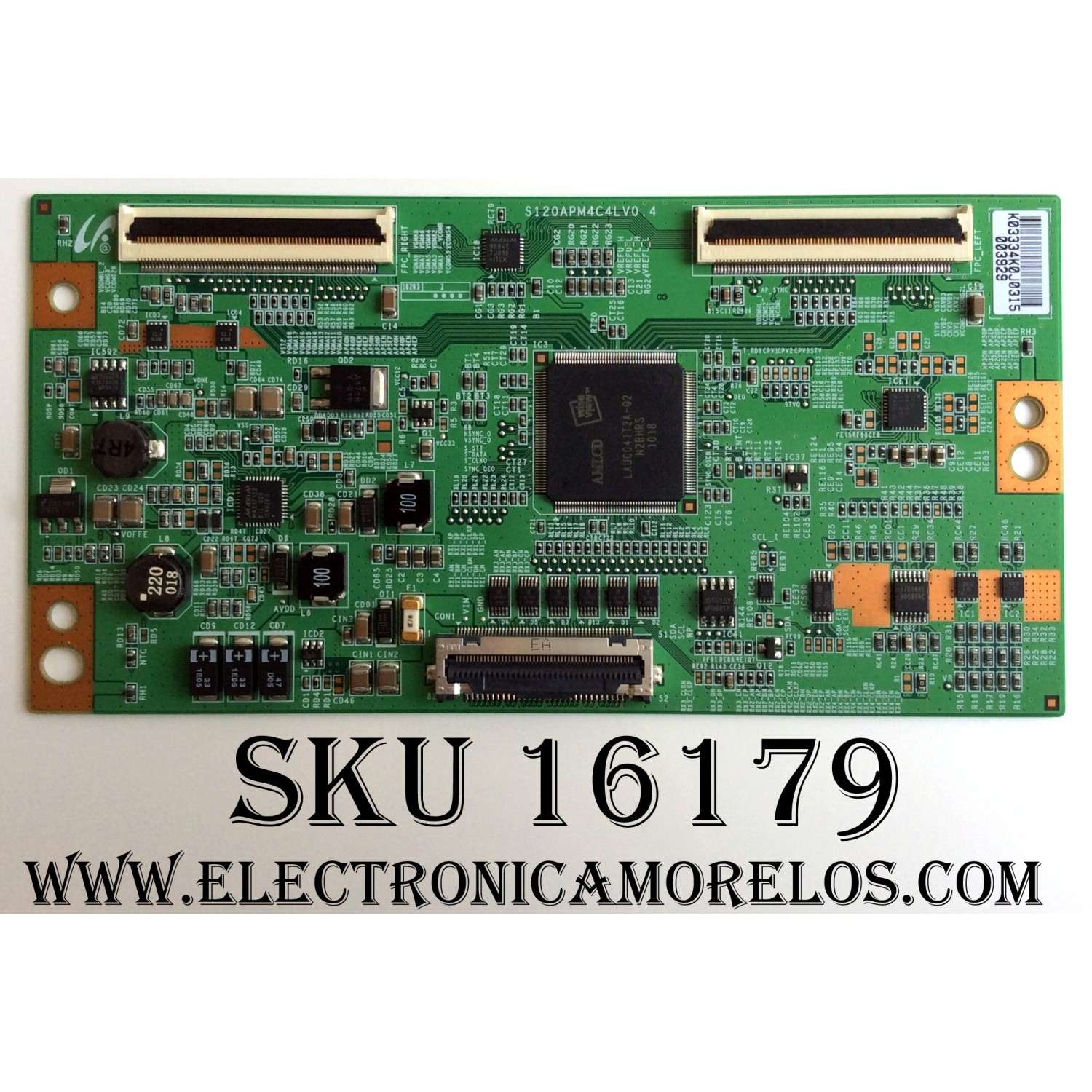 T-CON / SAMSUNG BN81-04159A / LJ94-03334K / S120APM4C4LV0.4 / SUSTITUTAS LJ94-03334H/J/G / 03469E/D / 03345E/D / 03464D / 15750B / 00750A / 03350F / 03275G/J / 03291N / 03344D / 03465E / 03436C/D/G / PANEL LTF460HJ02-A05 / MODELO LN46C630K1FXZA SQ05