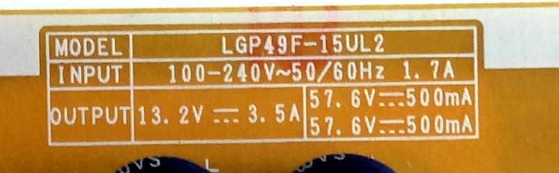FUENTE DE PODER / LG 64009501 / EAY64009501 / EAX66490701(1.5) / LGP49F-15UL2 / PLDH-L422A / 3PCR01090B / PANEL NC490DGE-SADP2 / MODELO 49UF6400-UA BUSYLOR - Imagen 4