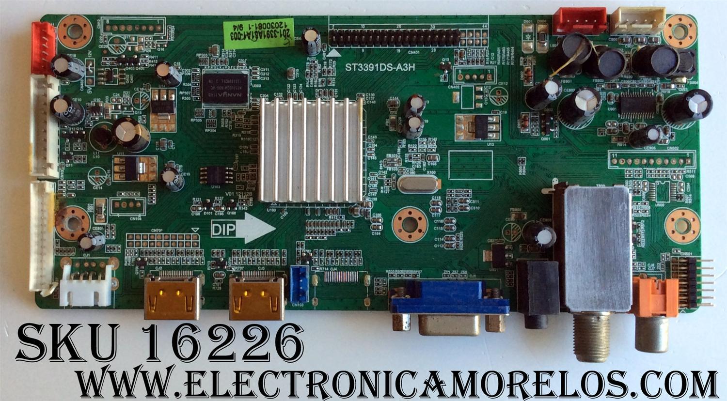 MAIN / CRAIG 201-3391A31A1-003 / ST3391DS-A3H / MODELO CLC512	