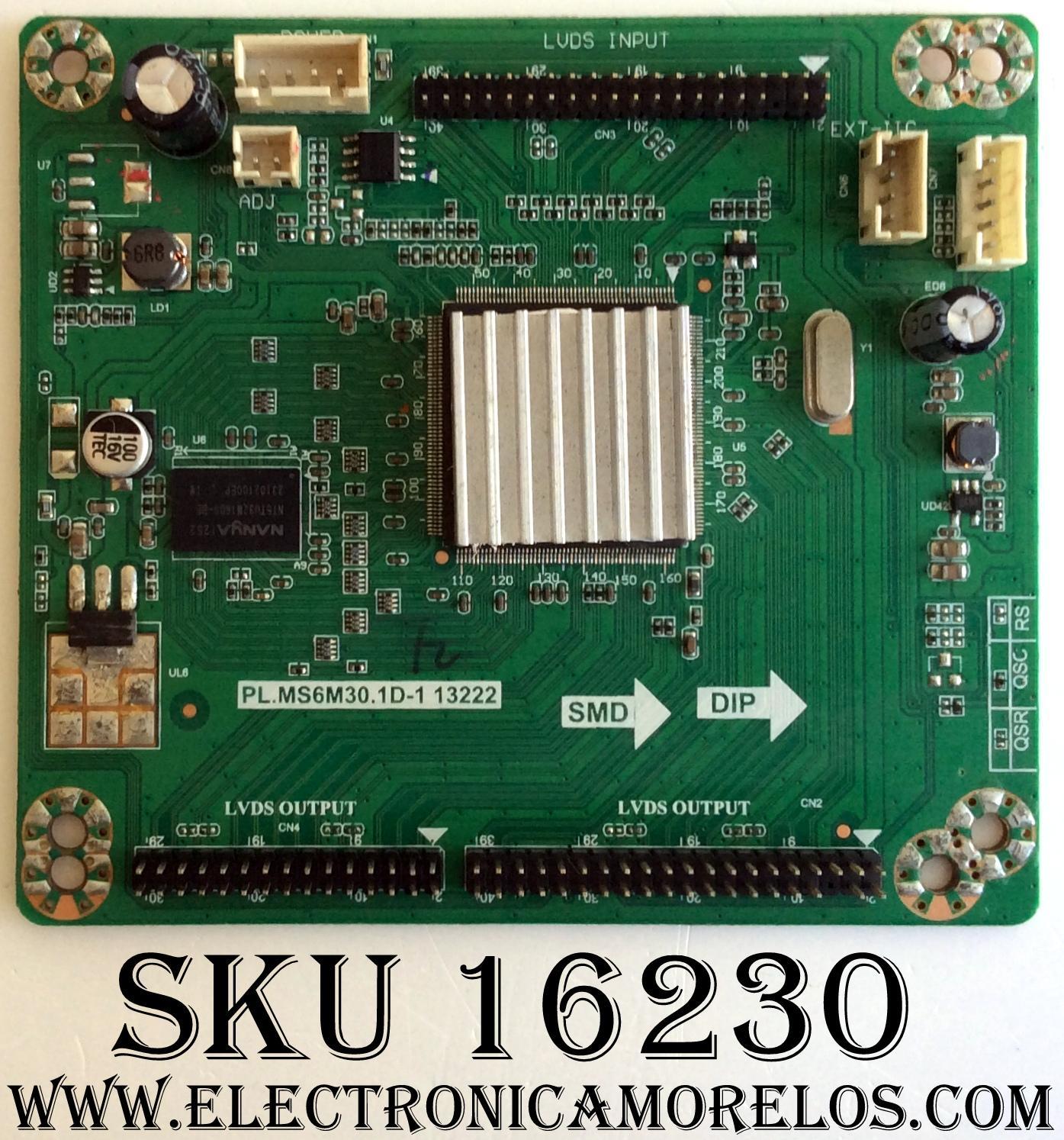  DRIVER  TCON / RCA A13082662 / PL.MS6M30.1D-1 13222 / RE3342B060-A1 / 111221152104 / PANEL LK520D3HB84 / MODELO ¨52¨
