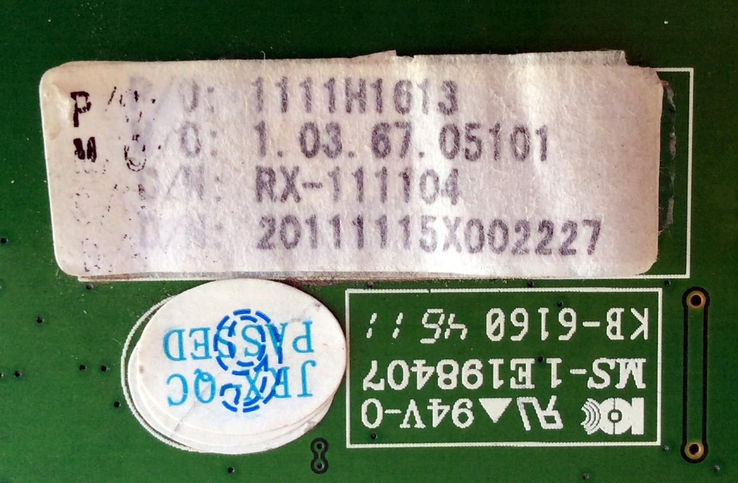 MAIN / SEIKI 1111H1613 / CV318H-D / 1112R0359 / 1.03.67.05101 / PANEL LTA400HM17 / MODELO SC402TT 	 - Imagen 3