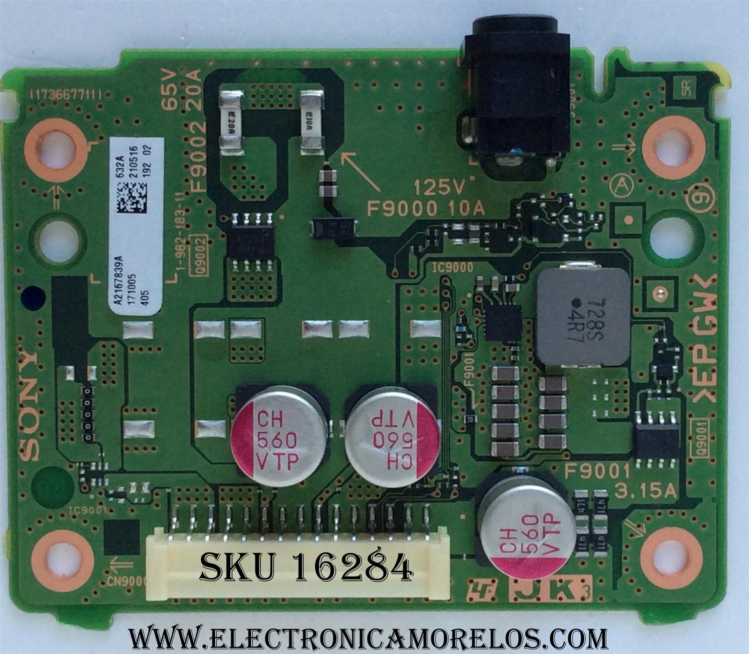 LED DRIVER / SONY A-2167-839-A / A2167839A / 632A / 173667711 / 1-982-183-11 / MODELO XBR-49X900E / PANEL YD7S490DND01B	