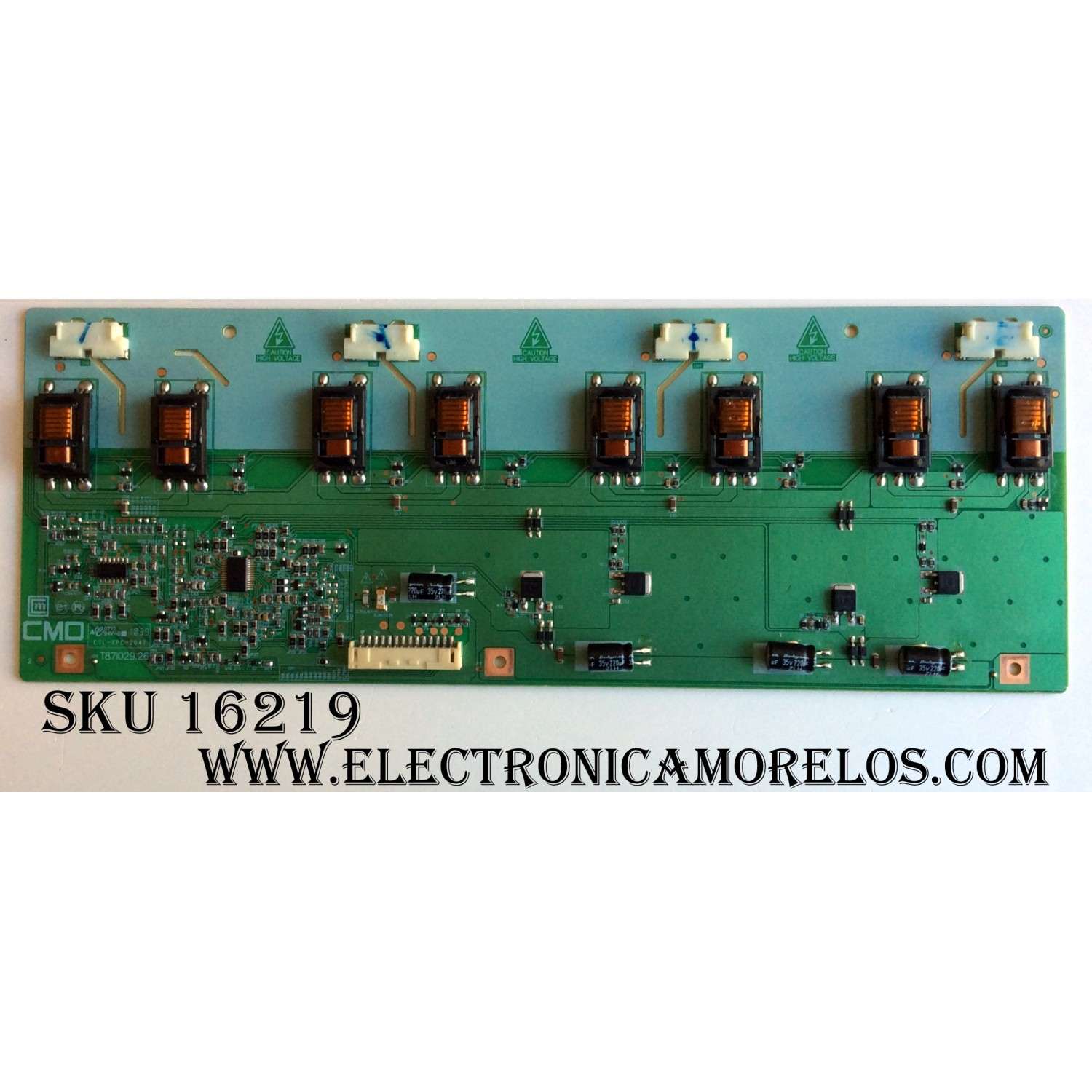 BACKLIGHT INVERTER / TOSHIBA 27-D042850 / T87I029.26 / 75021314 / PANEL V315B5-L12 Rev.C1 / MODELOS 32DT1U / 32C110U / 32C100U2 / 32CV100U