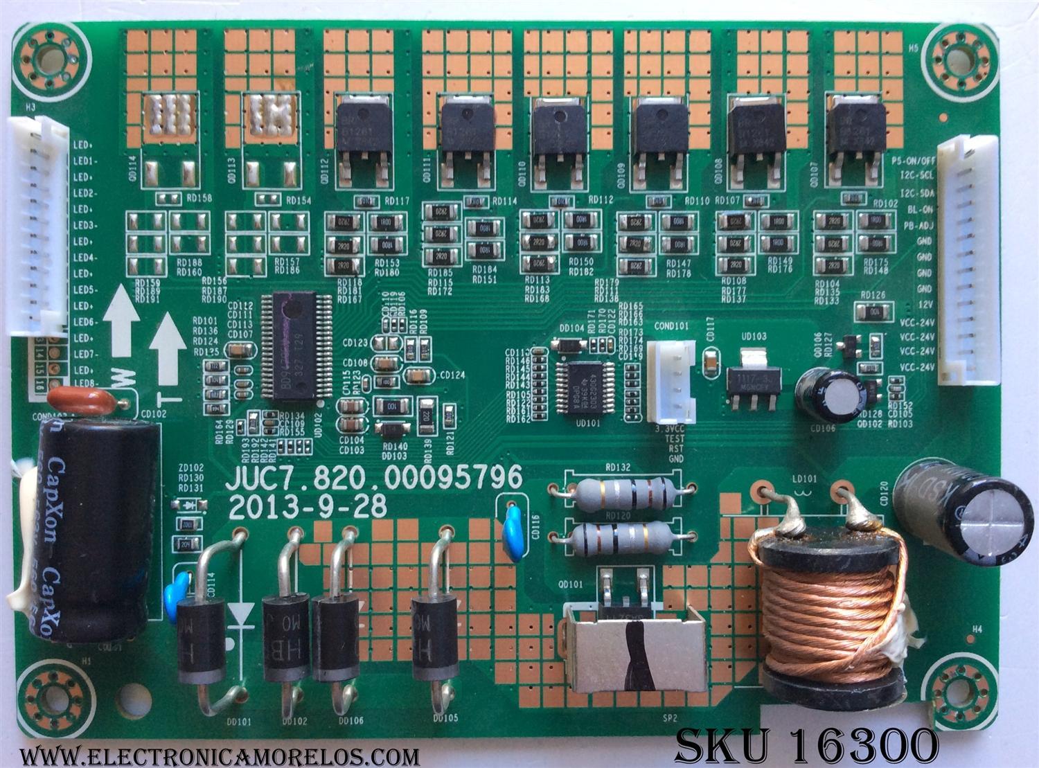 LED DRIVER / CHANGHONG JUC7.820.00095796 / 02K01735A / MODELO LED50YC2000UA / PANEL C500F13-E2-L	